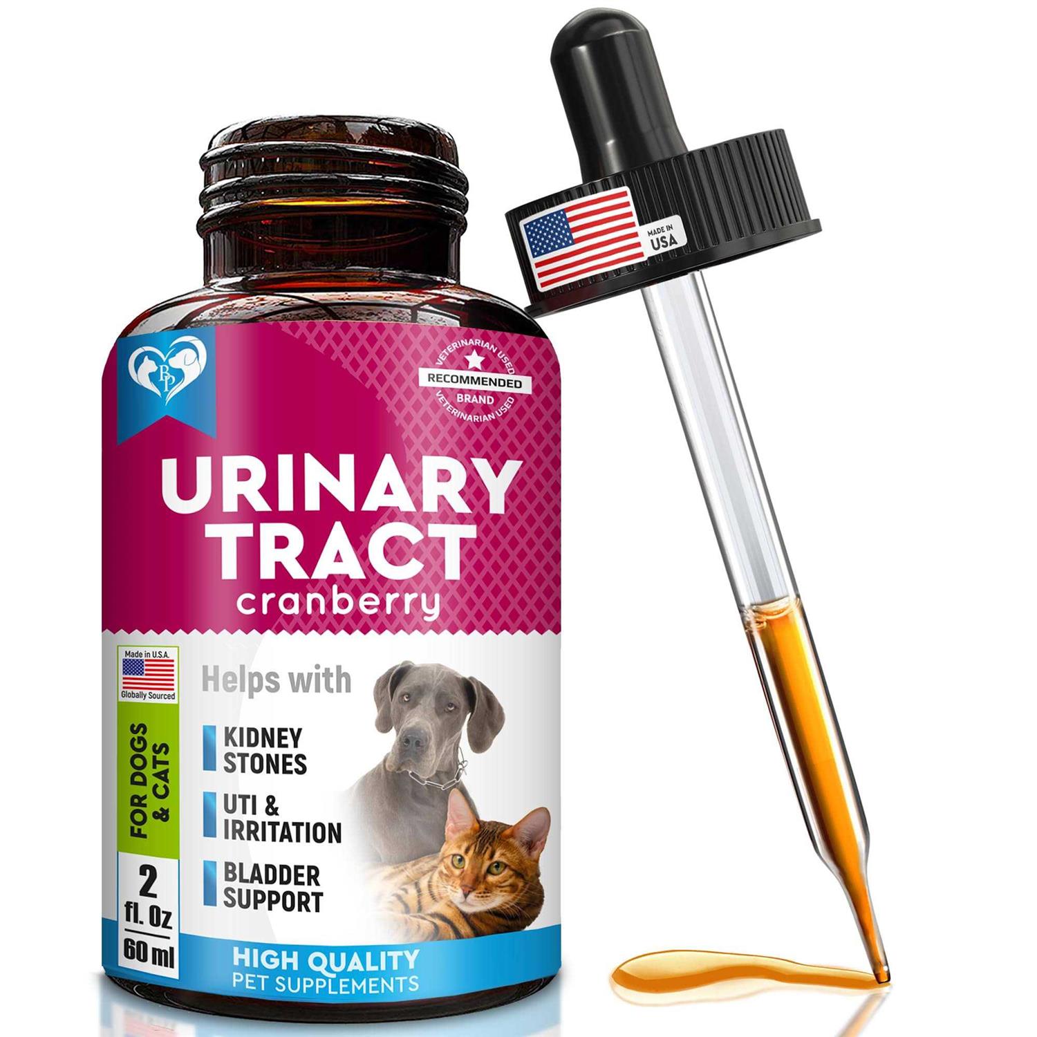 Cat & Dog Urinary Tract Infection Treatment & Natural UTI Cranberry -Kidney+Bladder Support Supplement - Healthber
