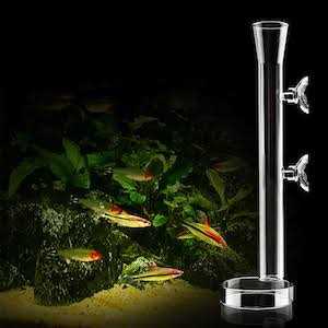 AnxunJim Aquarium Shrimp Feeding Tube and Dish Clear Crystal Glass Fish Tank Shrimp Feeder Tube Tray - Healthber
