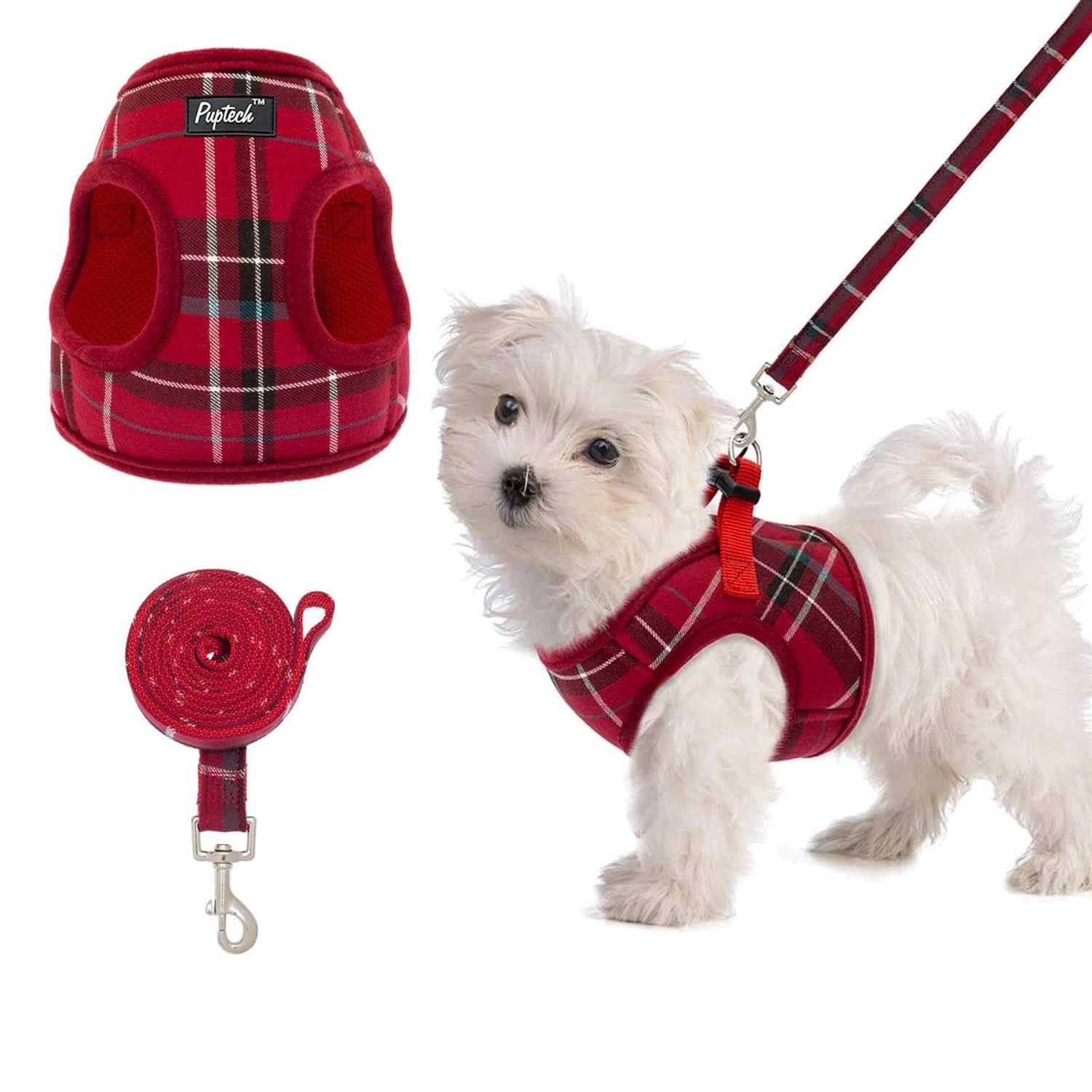 Pupteck Soft Mesh Dog Harness Puppy Padded Vest No Pull Harnesses - Healthber
