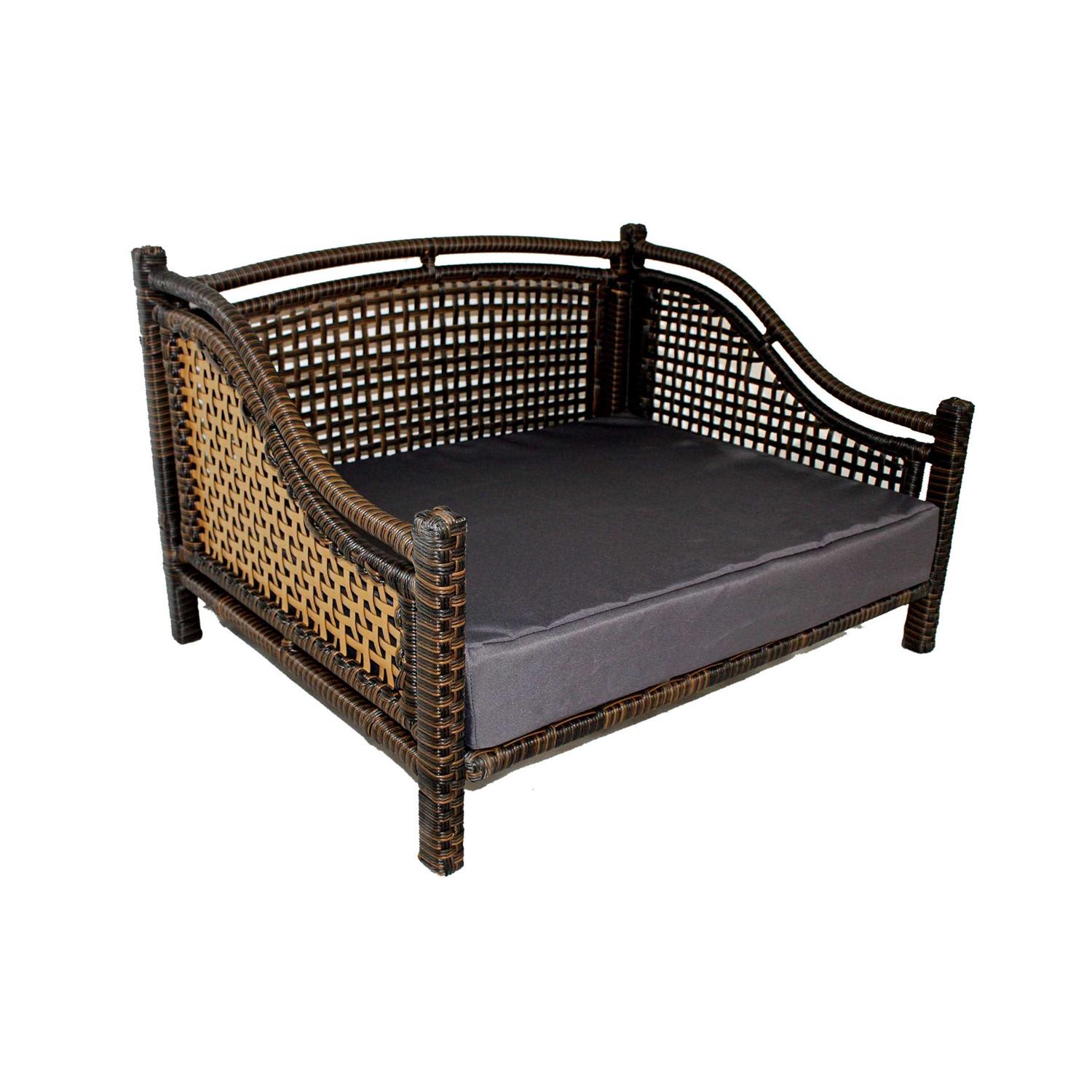 Iconic Pet Maharaja Rattan Indoor/Outdoor Pet Bed - Healthber