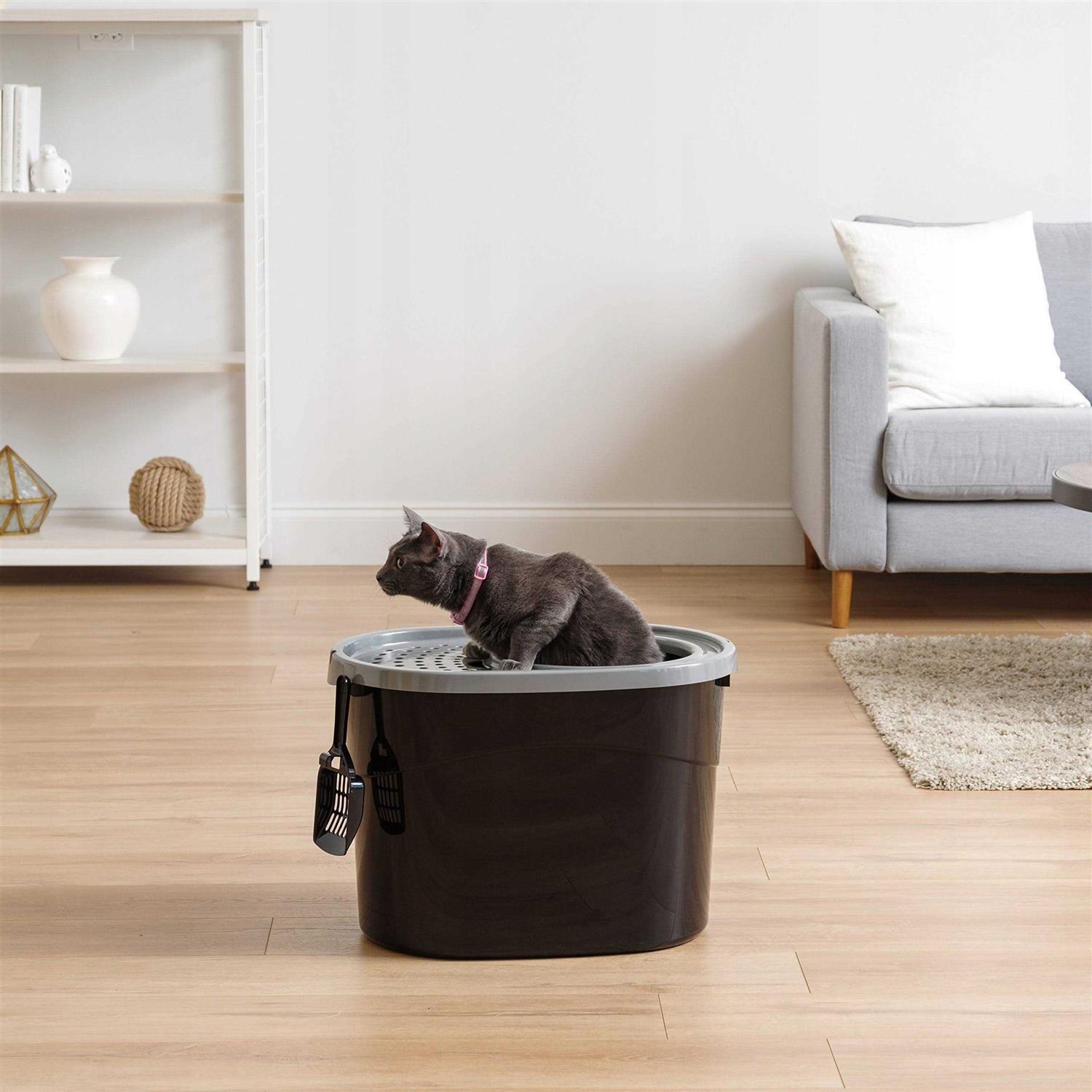 Iris Ohyama Top Entry Cat Litter Box - Healthber