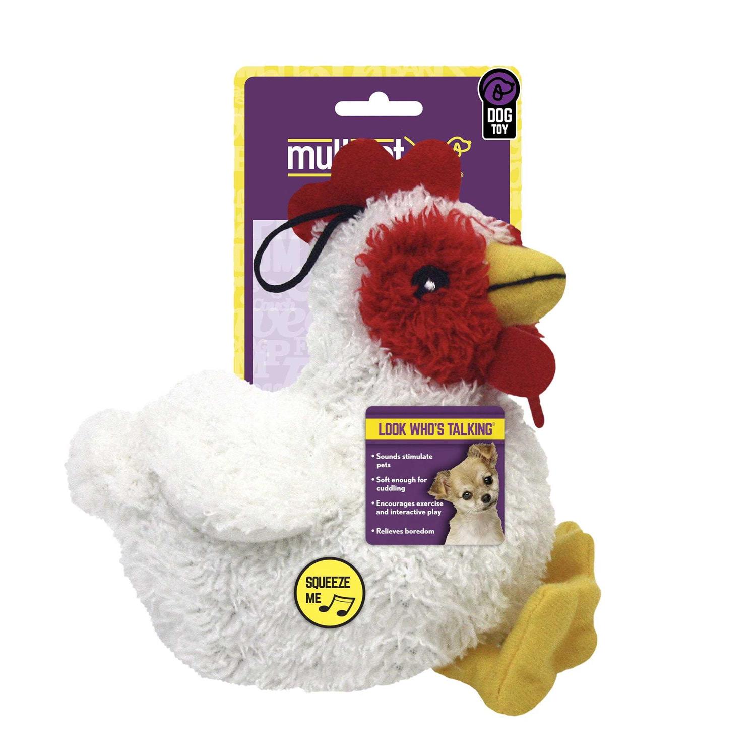 Multipet Look Who’s Talking Chicken Dog Toy - Healthber