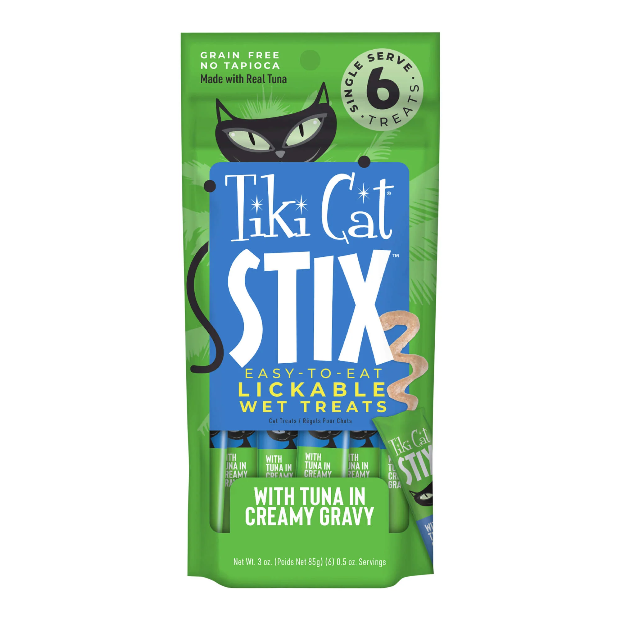 Tiki Cat Stix Wet Cat Treats, Tuna, Case of 12 (6 ct) - Healthber