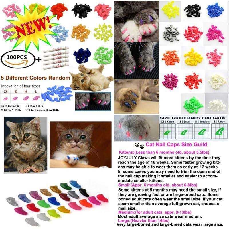 JOYJULY Soft Cat Kitty Caps Claws Paws - Healthber