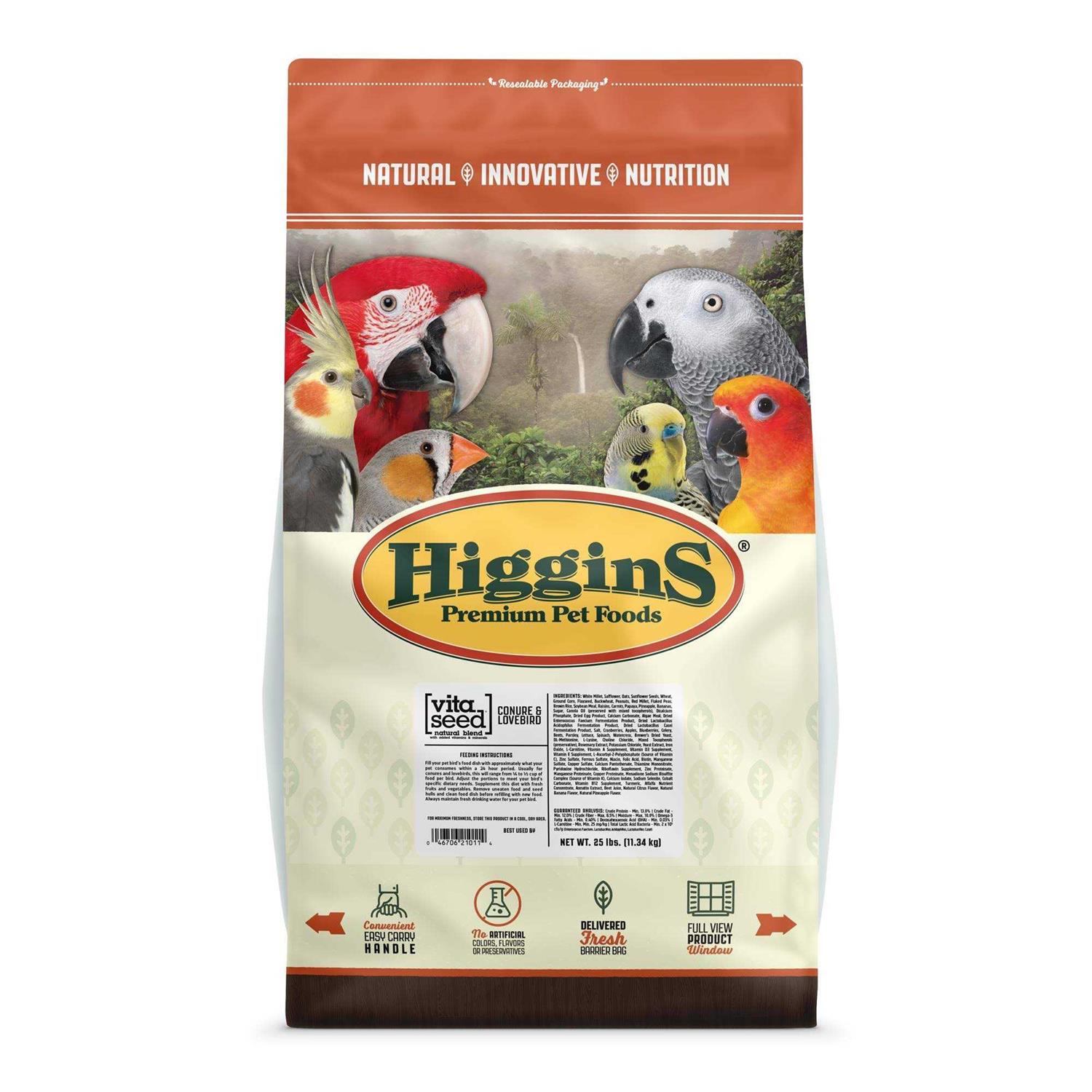 Higgins Vita Seed Conure & Lovebird Food - Healthber