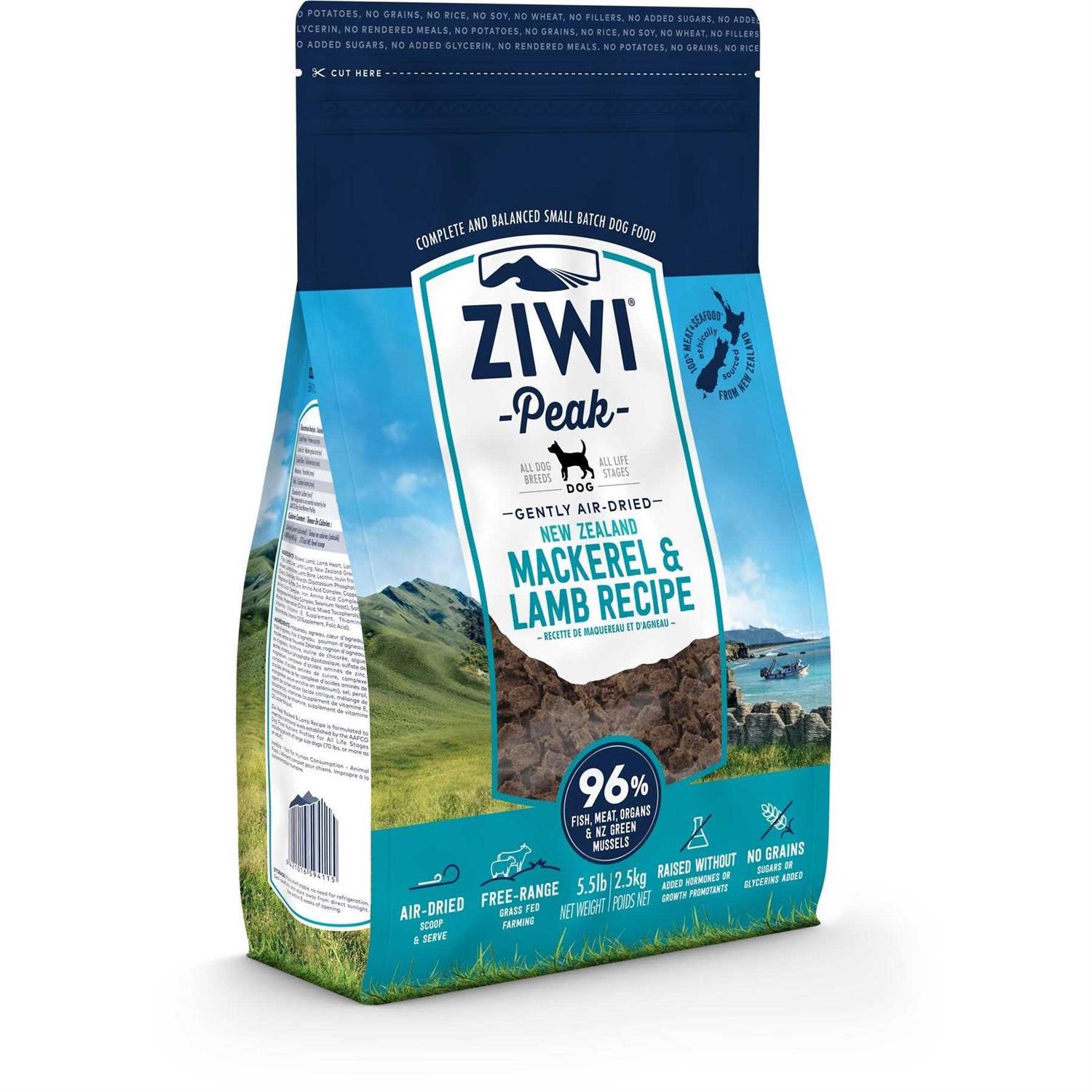 Ziwi Peak Mackerel Lamb Air-Dried Dog Food - Healthber