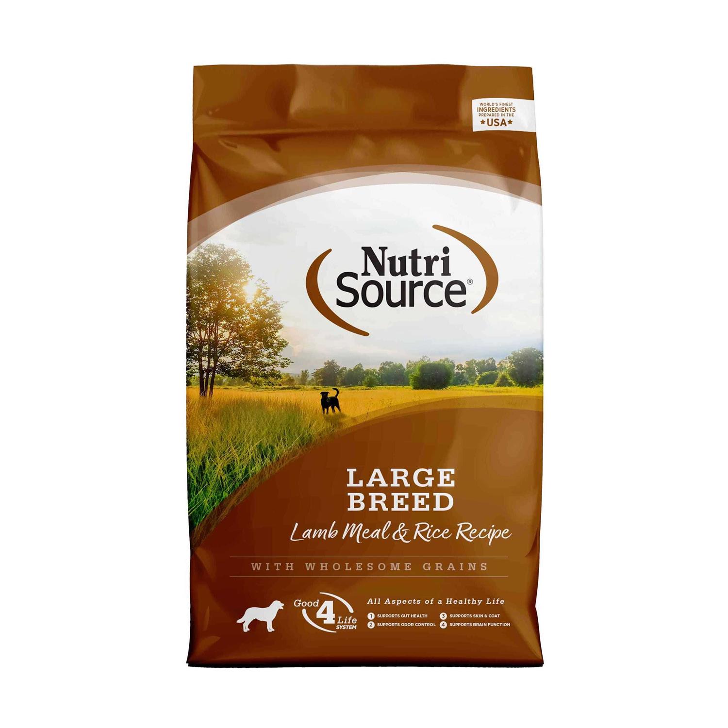 NutriSource Large Breed Adult Lamb Meal & Rice Dry Dog Food - Healthber
