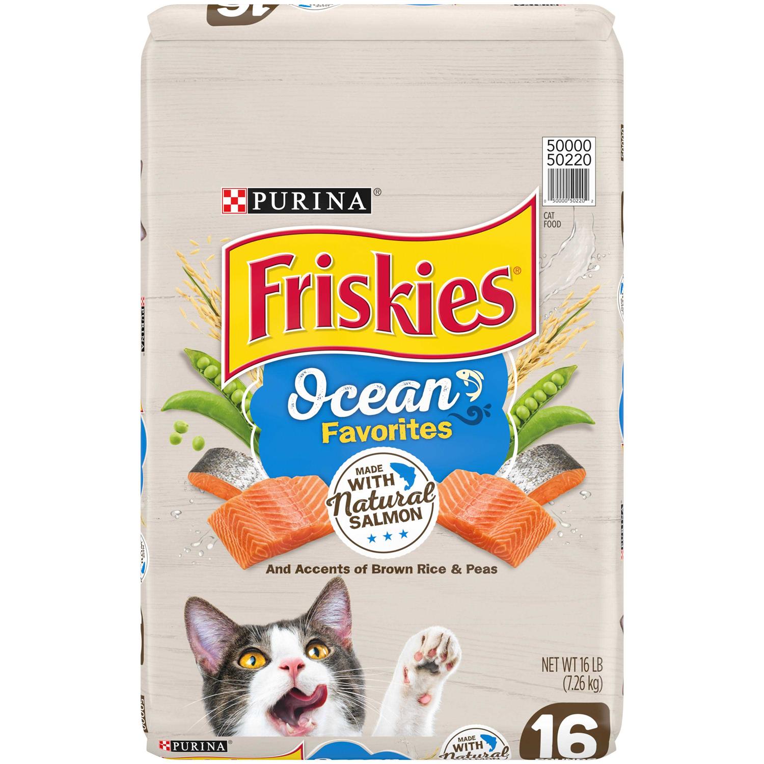 Friskies Ocean Favorites Dry Cat Food With Natural Salmon - Healthber