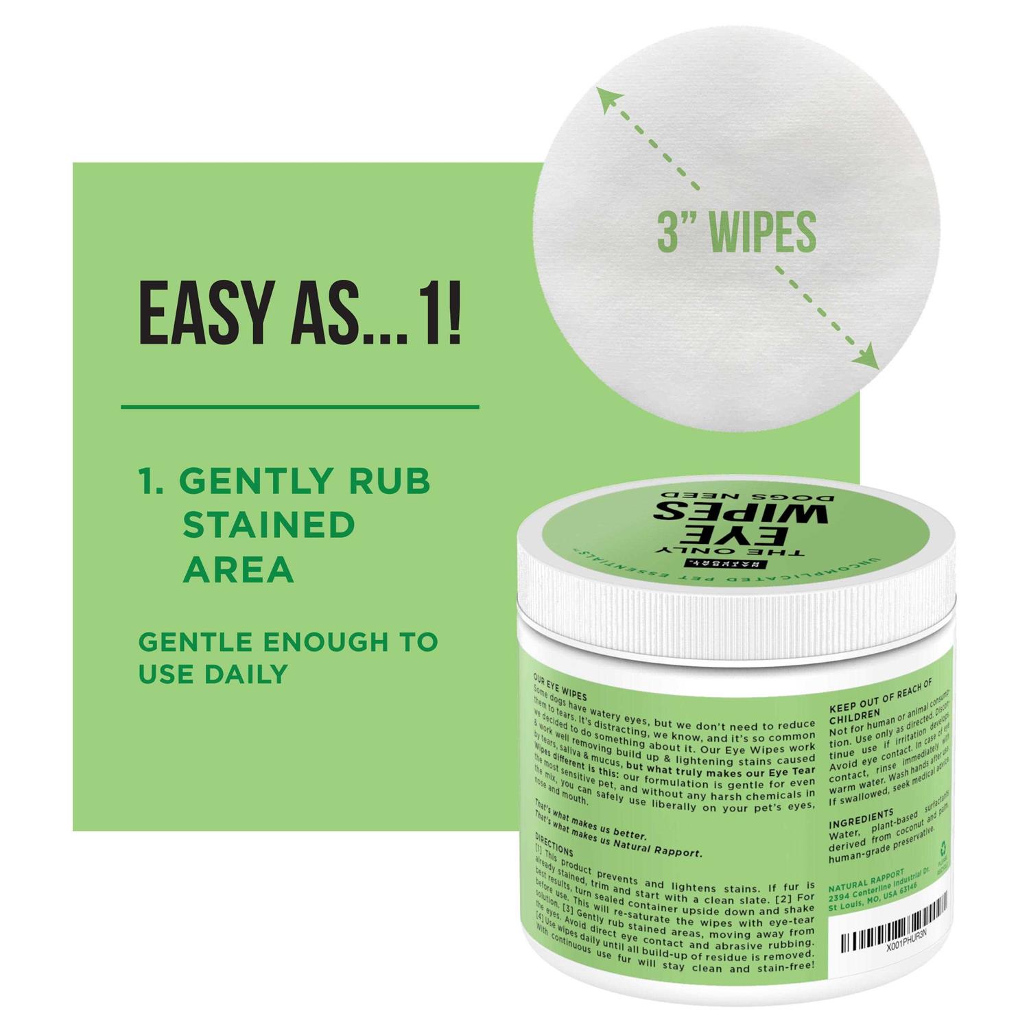 Natural Rapport The Only Dog Eye Wipes - Healthber