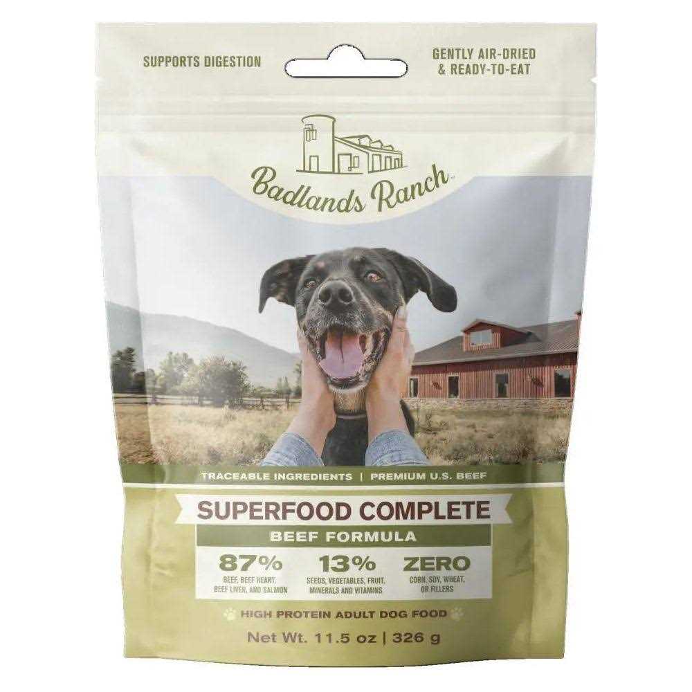 Badlands Ranch Superfood Complete Air Dried Beef Dog Food - Healthber