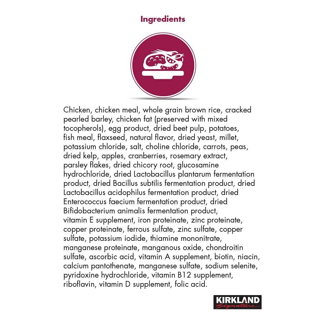 Kirkland Signature Adult Formula Chicken, Rice and Vegetable Dog Food - Healthber