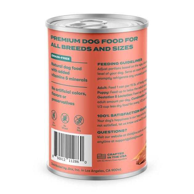 Jinx Grain-Free Sweet Potato Chopped Recipe Wet Dog Food - Healthber