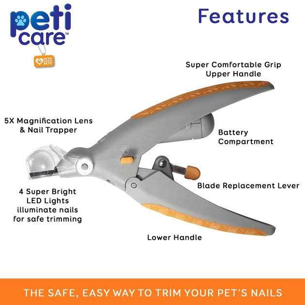 Peticare Illuminated Pet Nail Clipper - Healthber