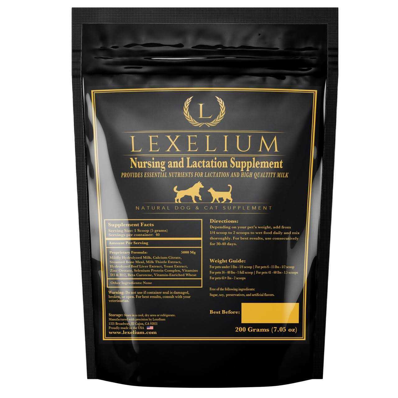 Lexelium Nursing and Lactation Supplement for Dogs and Cats - Healthber
