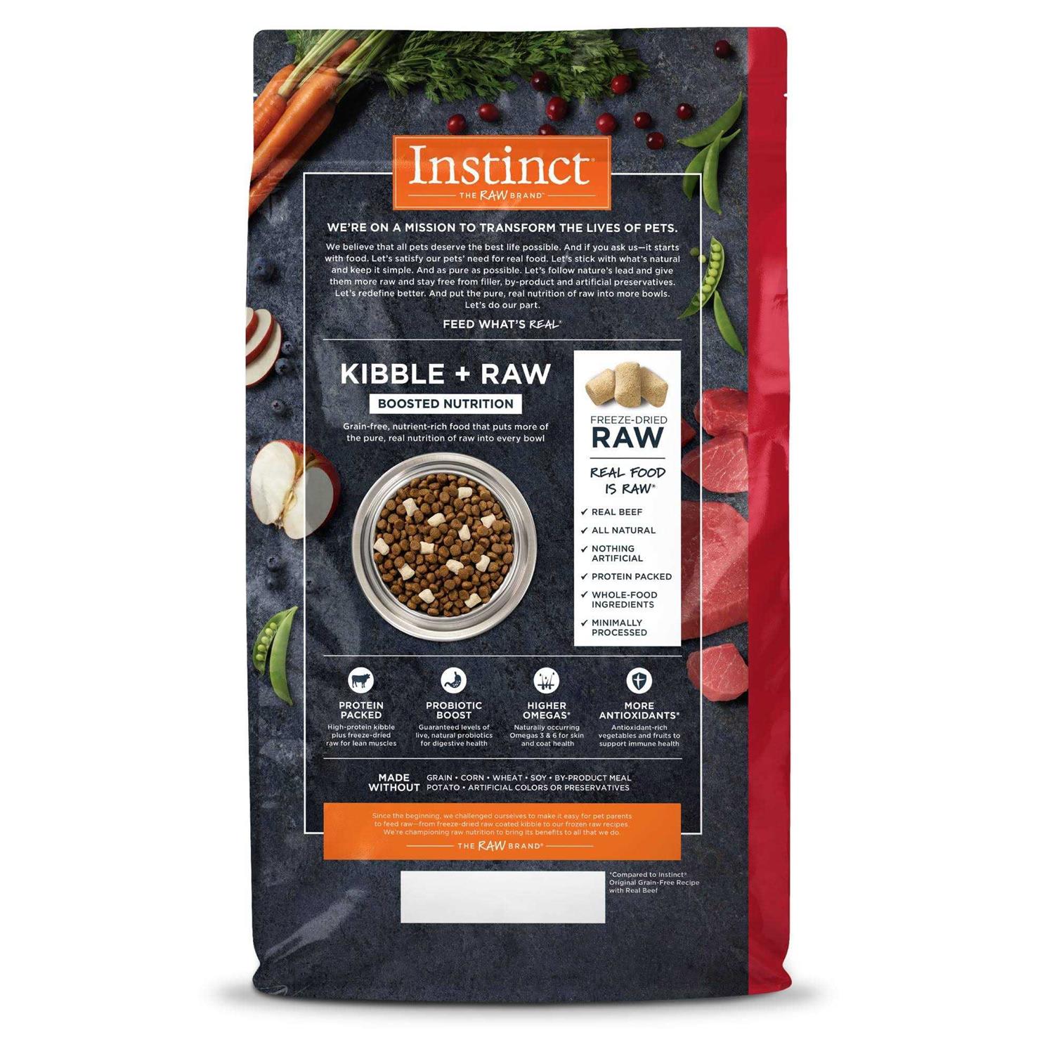 Instinct Raw Boost Grain Free Recipe with Real Beef Natural Dry Dog Food - Healthber