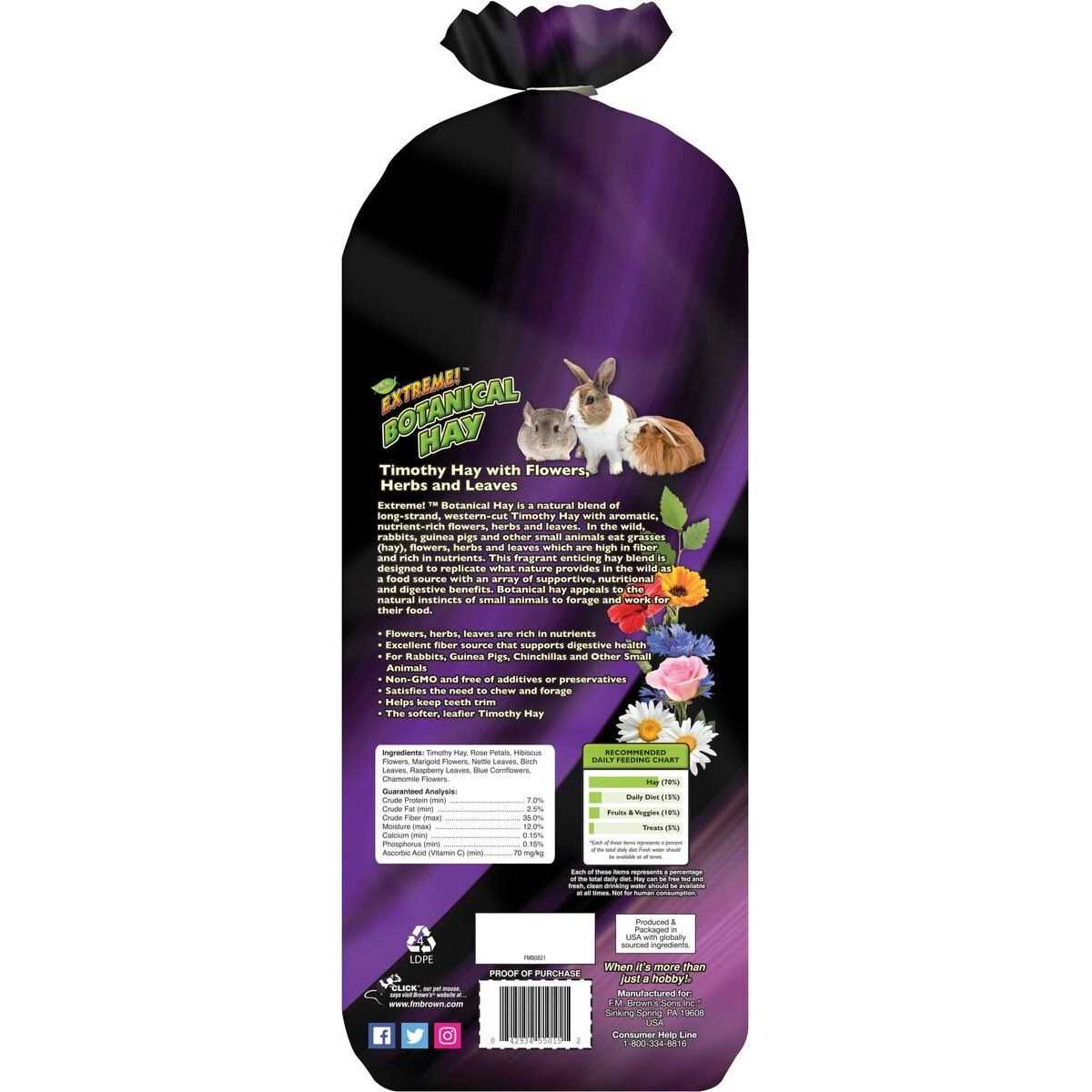 Extreme! Botanical Hay Small Animal Food - Healthber