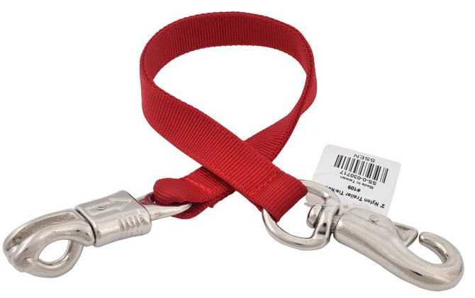 Nylon Trailer Tie with Bull Snap & Panic Snap, 2' - Healthber