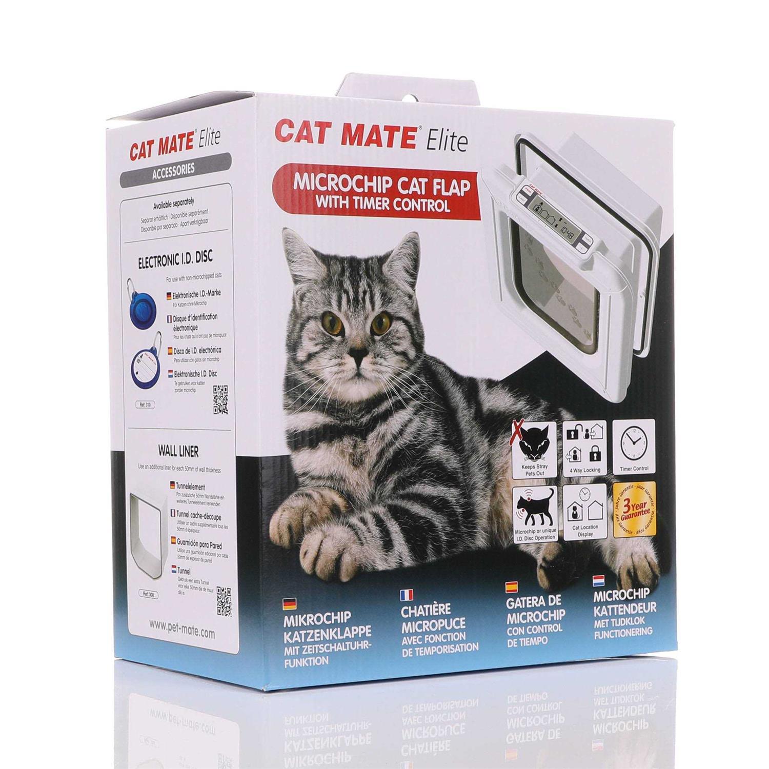Cat Mate Elite Microchip Cat Flap with Timer Control - Healthber