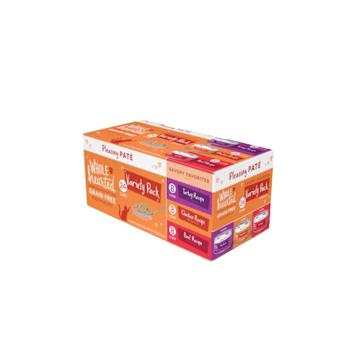WholeHearted Grain Free Pate Savory Favorites Adult Wet Cat Food Variety Pack - Healthber
