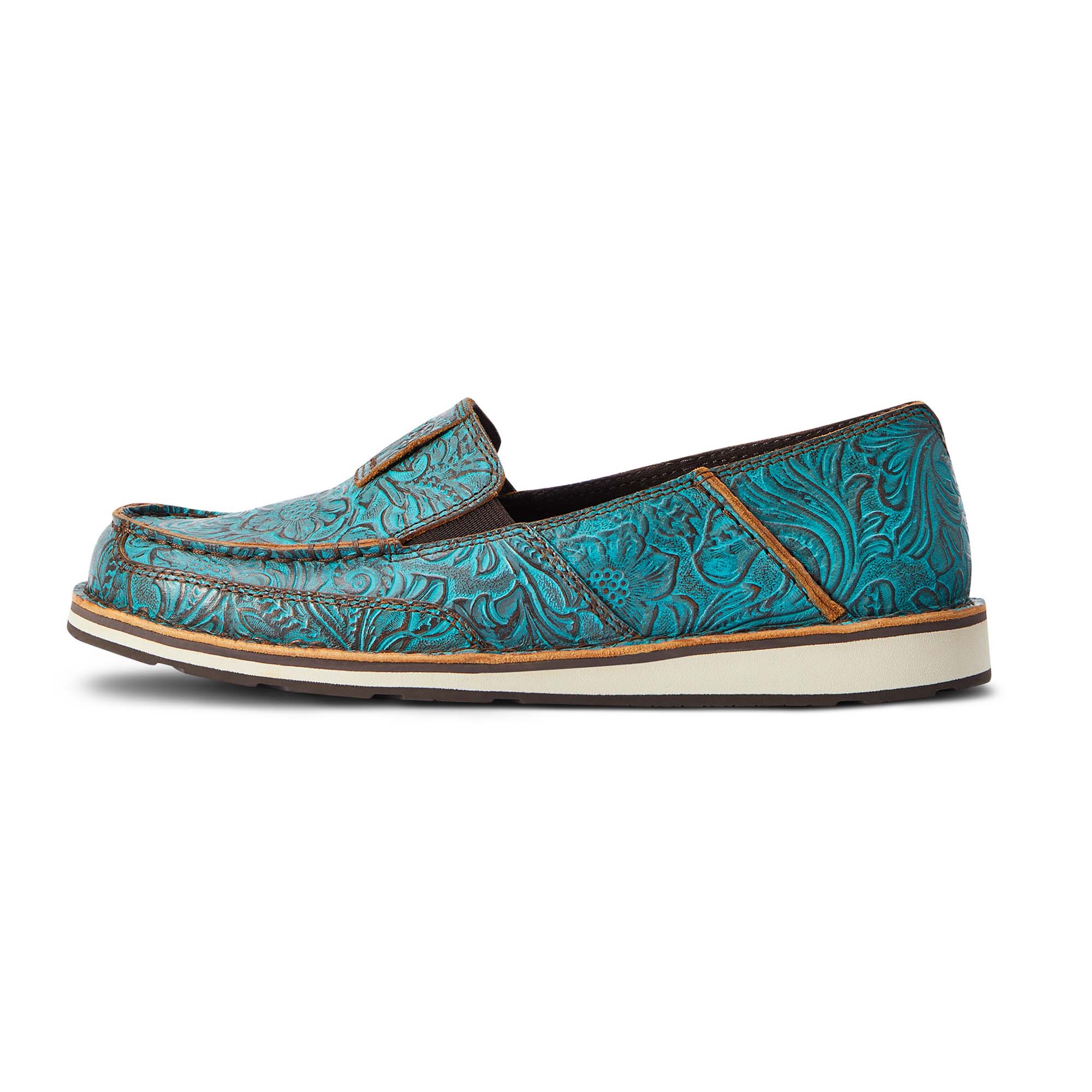 Ariat Women's Cruiser, Brushed Turquoise Floral Embossed - Healthber