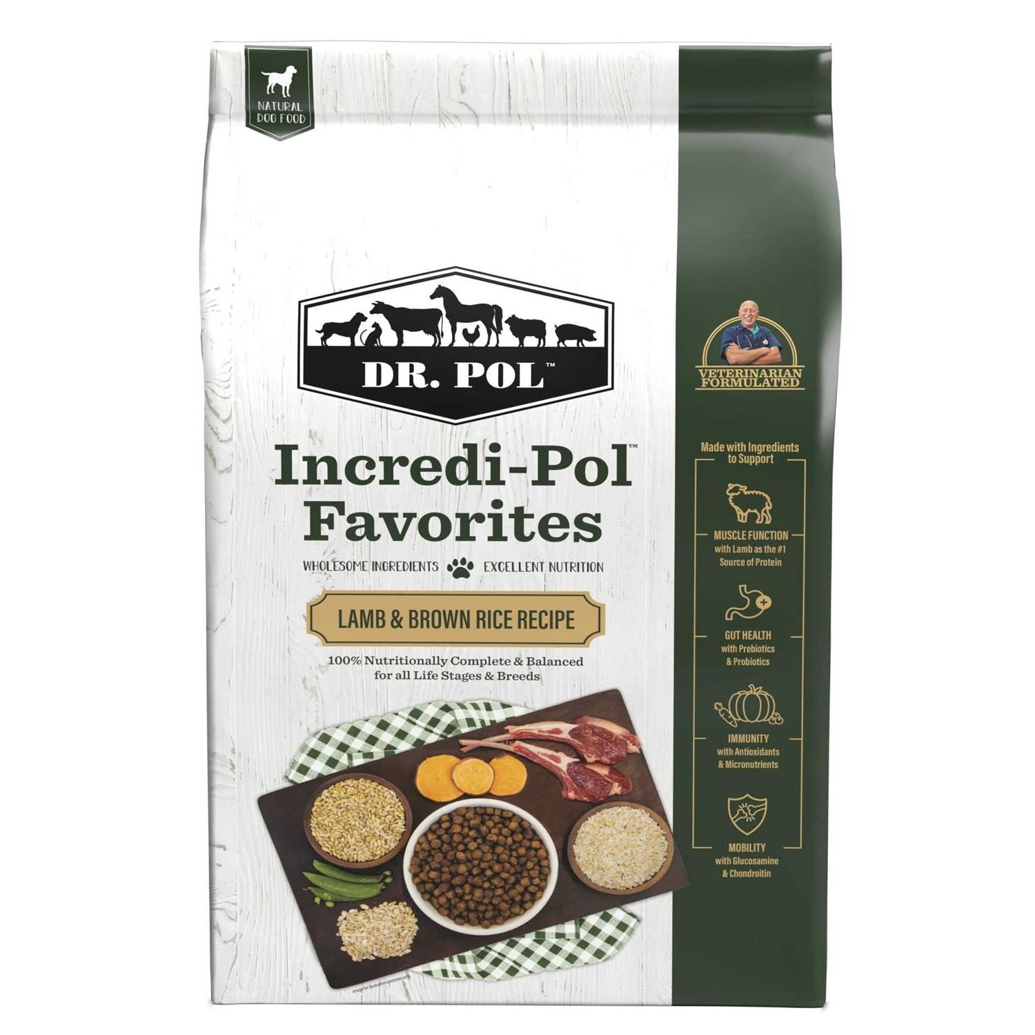 Dr. Pol Incredi-Pol Favorites Lamb & Brown Rice Dog Food - Healthber