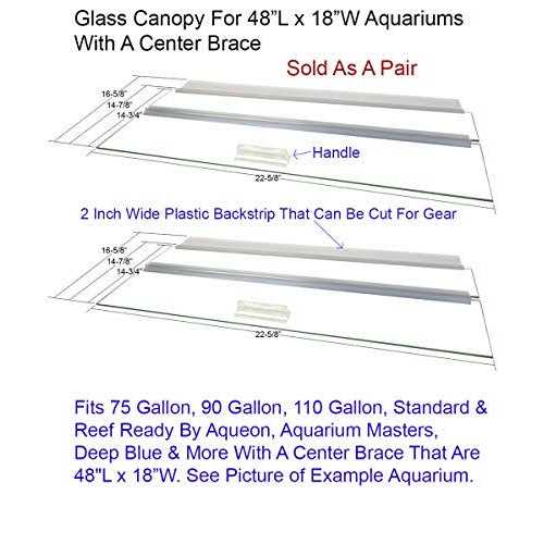 Blue Spotted Glass Canopy for Aquariums with and Without Center Braces - Healthber