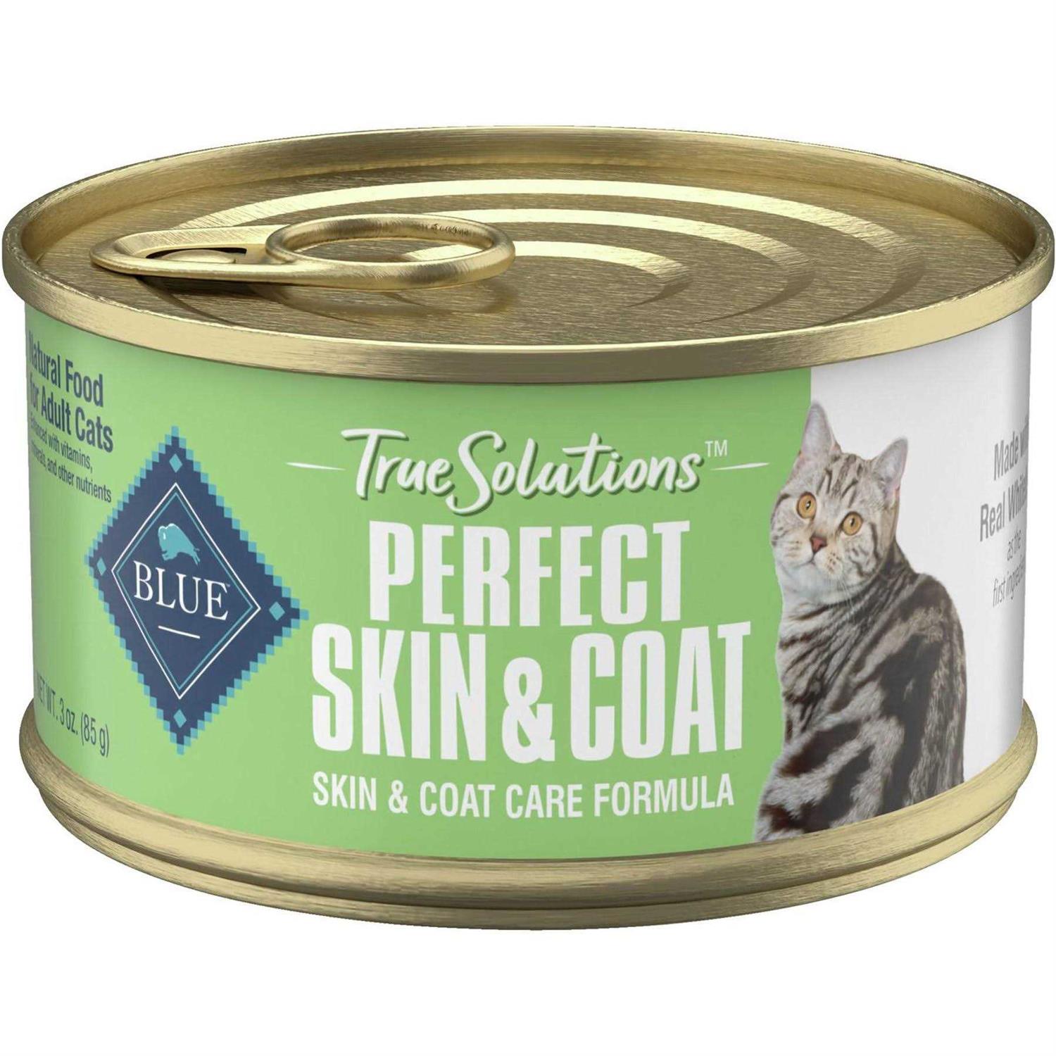 Blue Buffalo True Solutions Perfect Coat Natural Skin & Coat Care Adult Wet Cat Food - Healthber