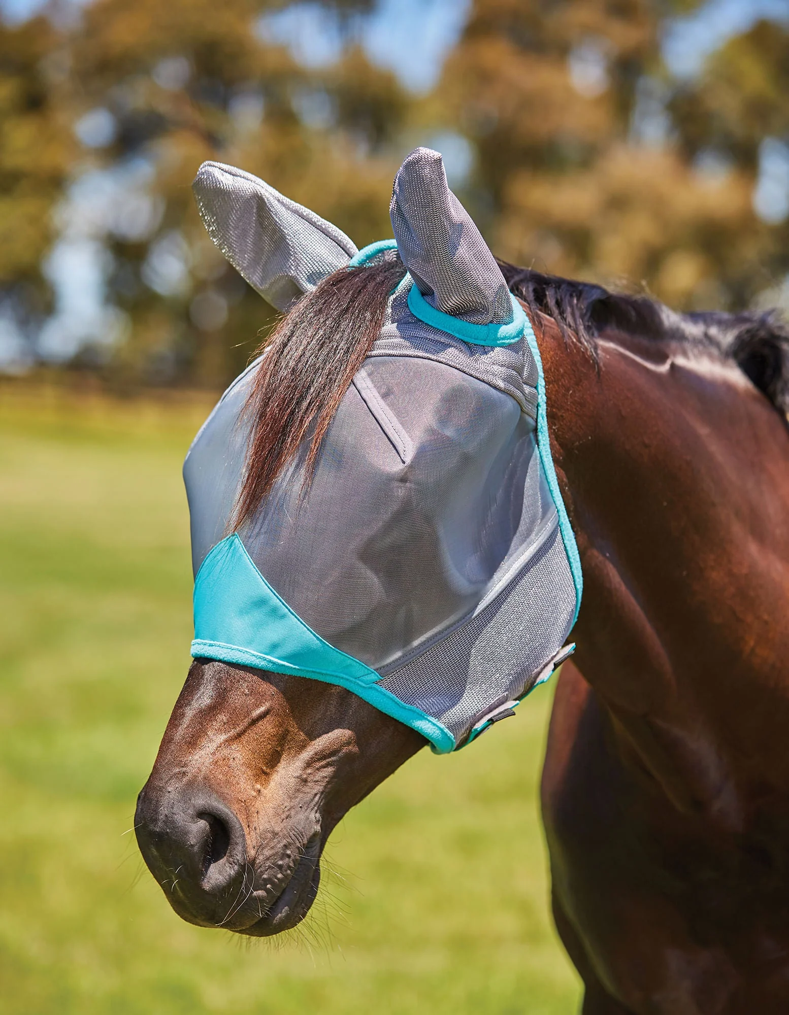 Weatherbeeta ComFITec Deluxe Fine Mesh Horse Fly Mask with Ears - Healthber