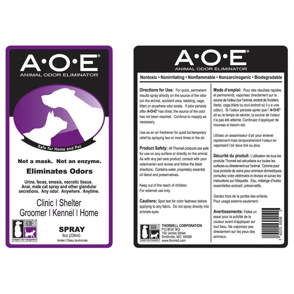 A.O.E. Animal Odor Eliminator - Healthber