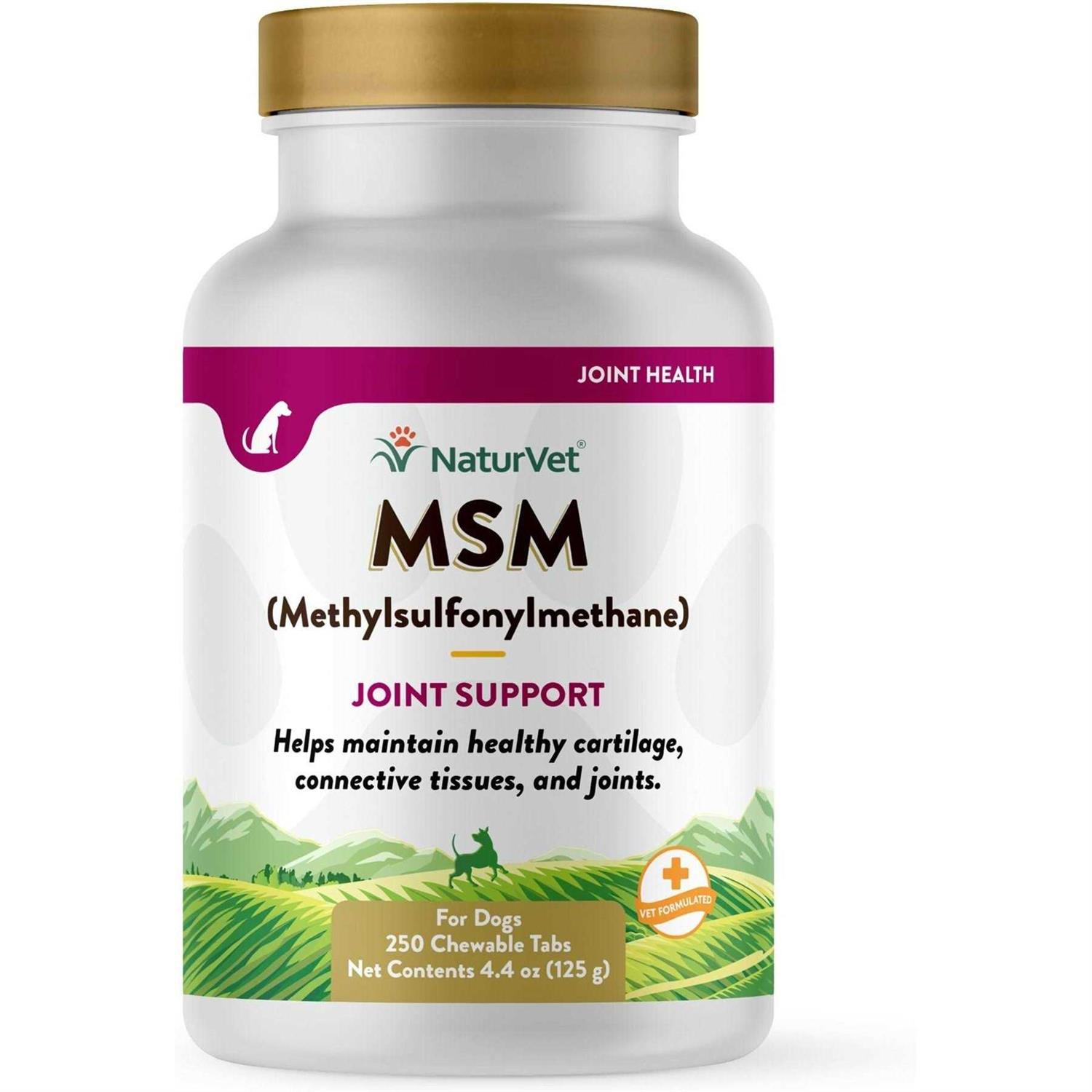 NaturVet MSM Methylsulfonylmethane Tablets for Dogs - Healthber