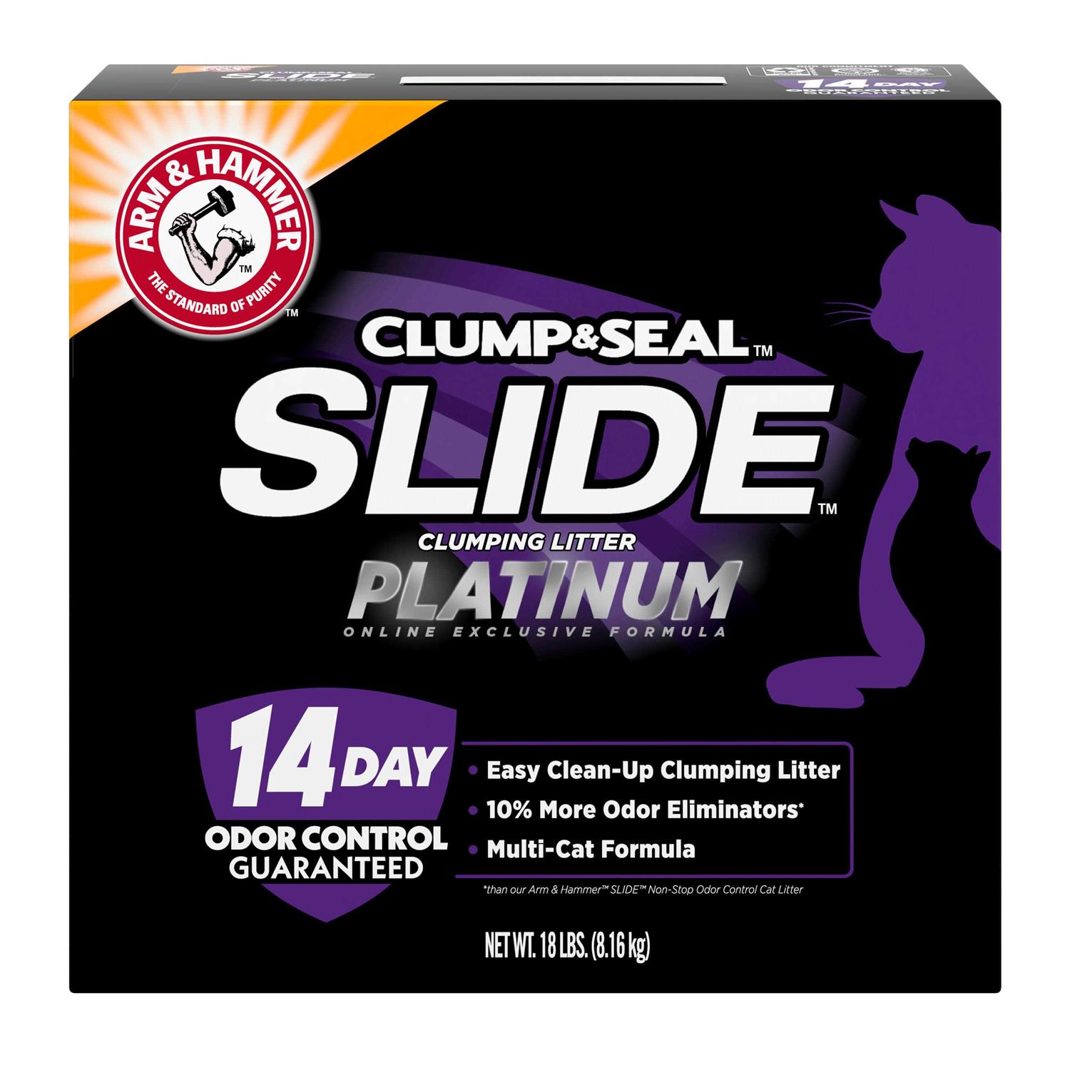 Arm Hammer Slide Platinum Easy Clean-Up Clumping Cat Litter - Healthber