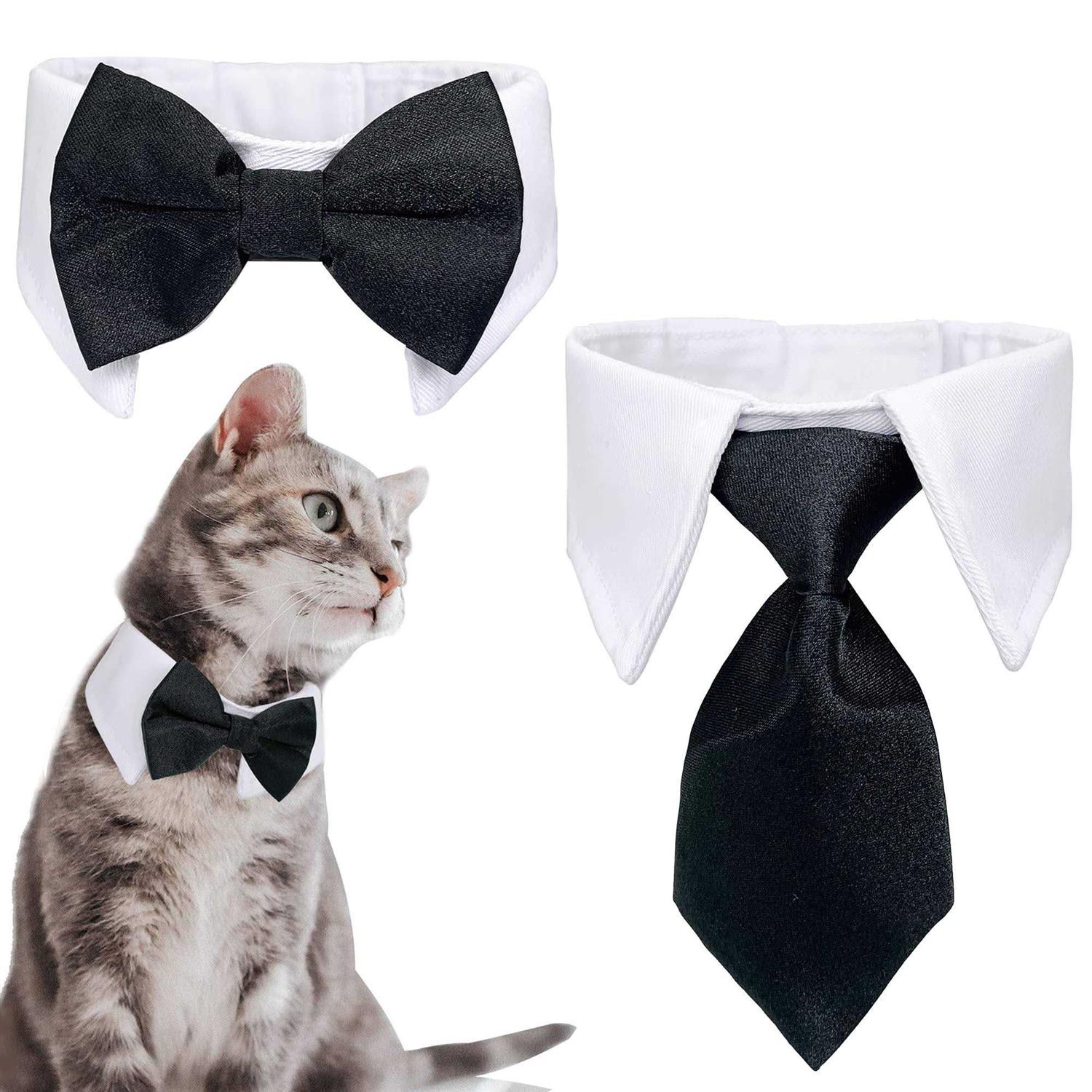 casidoxi cat Dog Tuxedo collar Dog Bow tie Dog Bowtie Dog cat Birthday Easter Tux Wedding collar for Dog cat - Healthber