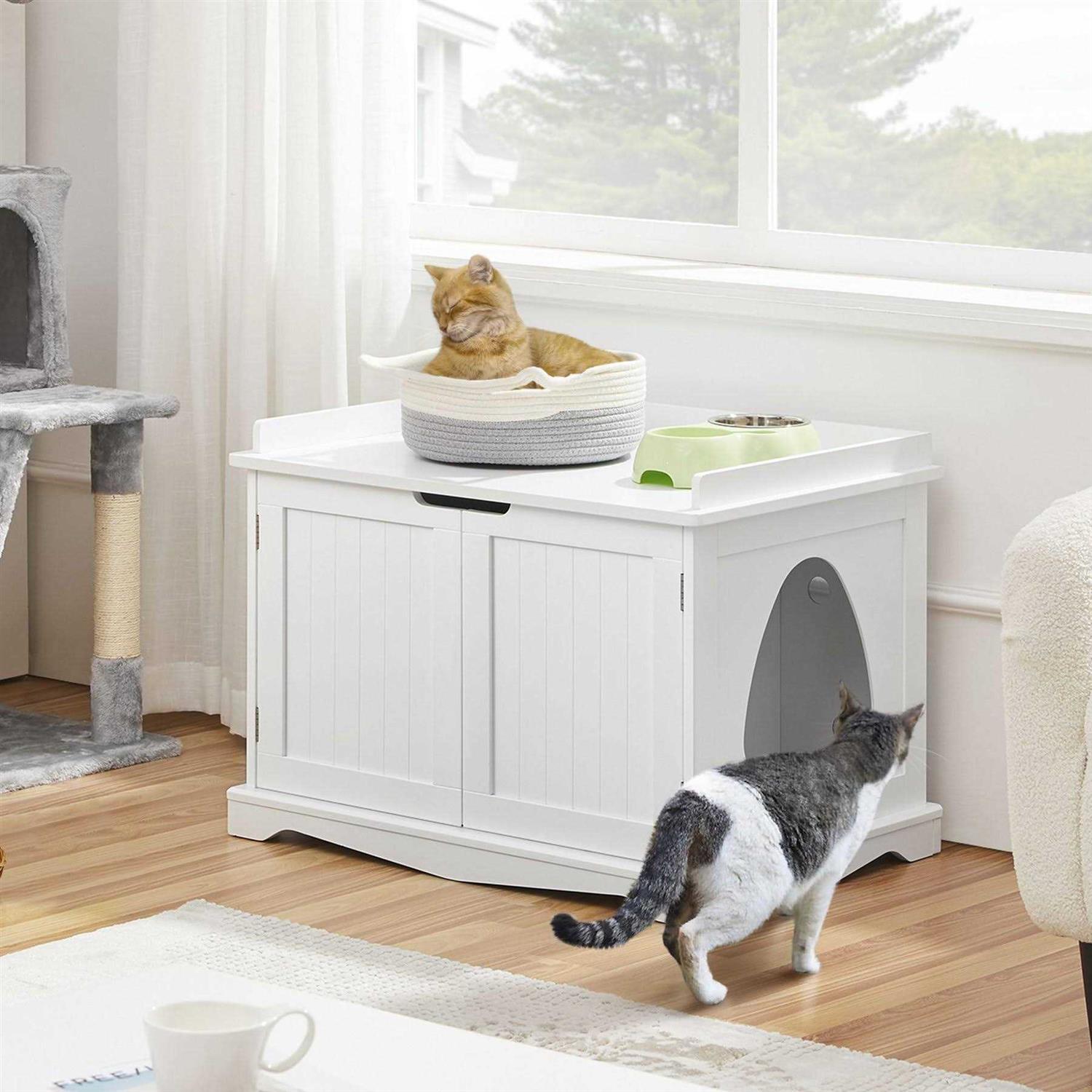 Yaheetech Litter Box Furniture Cat House - Healthber