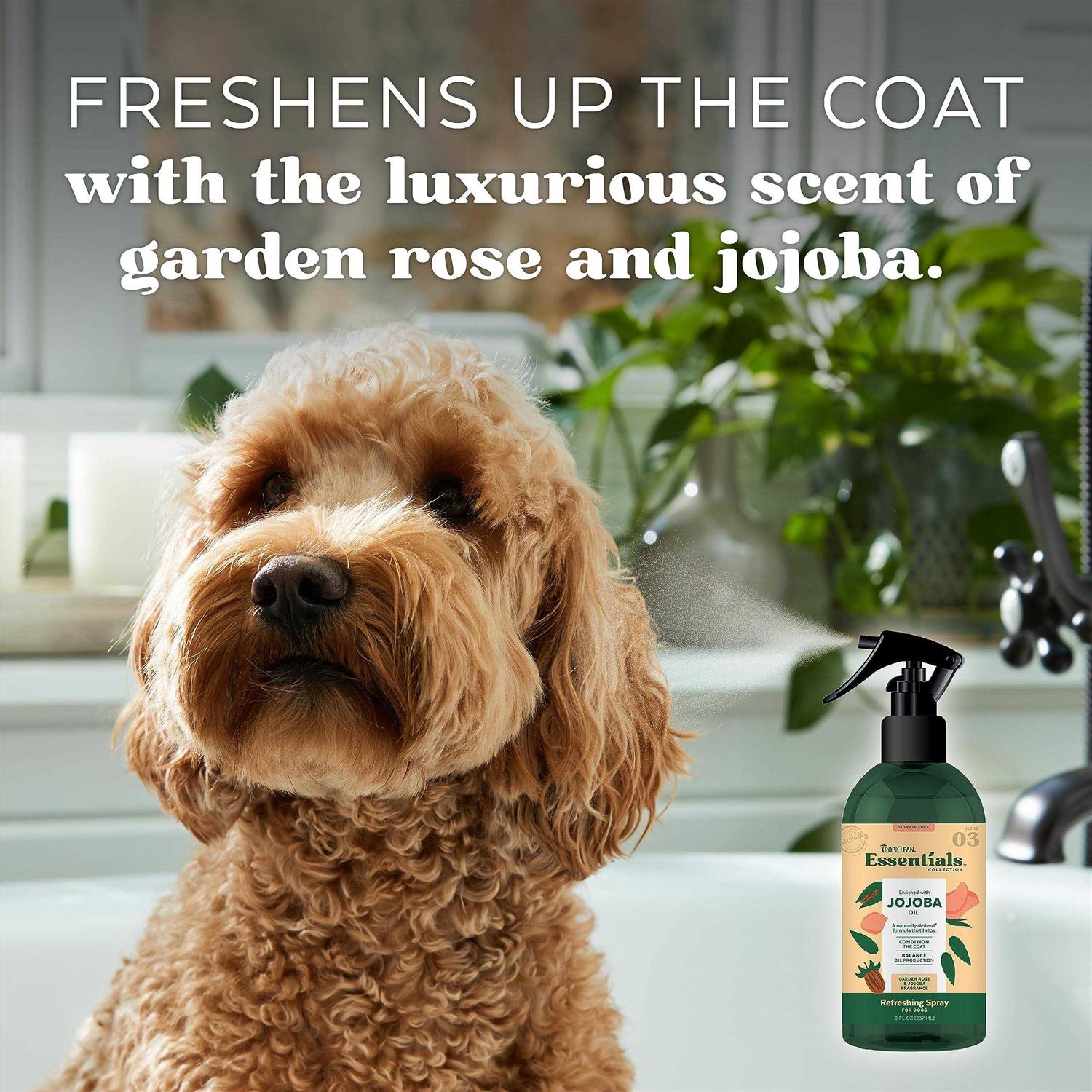 Tropiclean Essentials Jojoba Oil Deodorizing Spray - Healthber