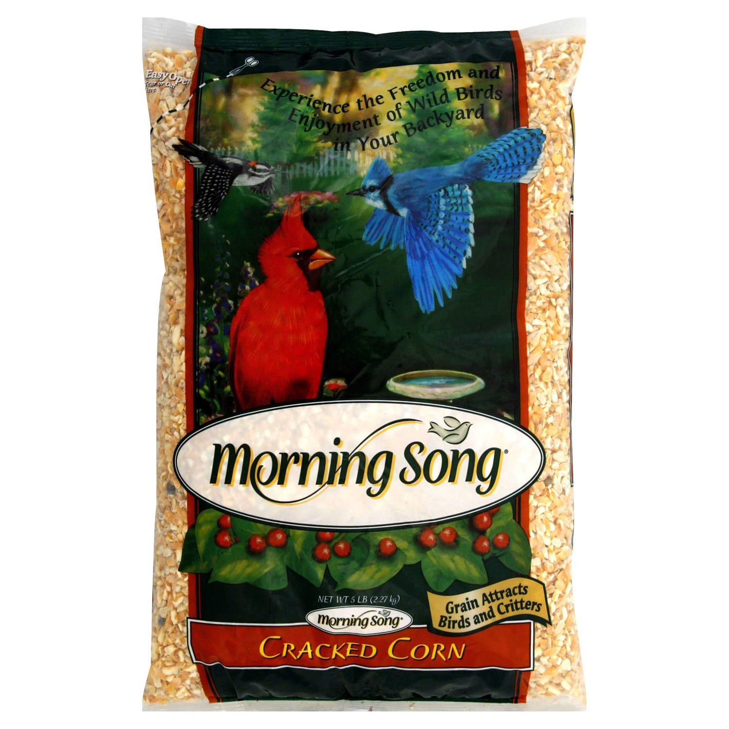Morning Song 5 lbs Cracked Corn Wildlife Food - Healthber