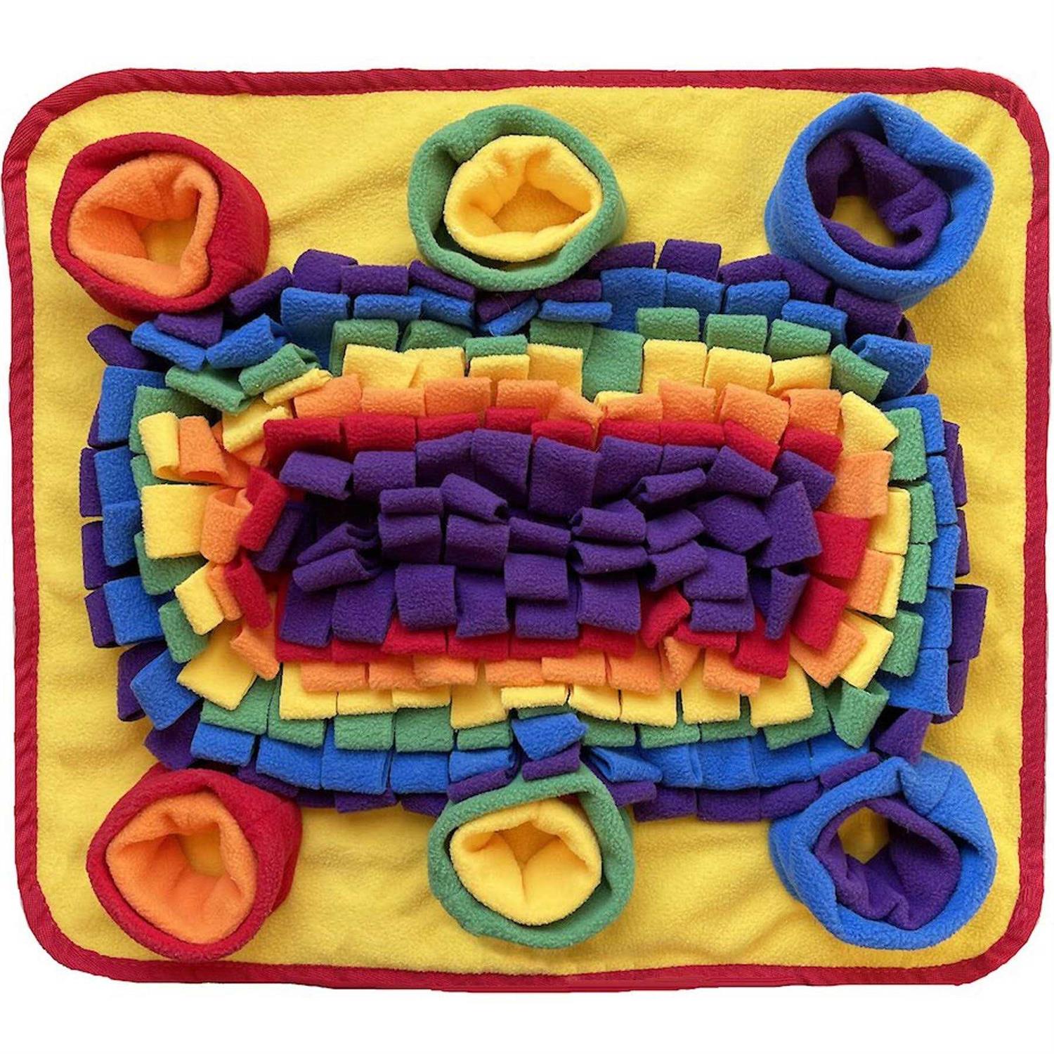 Piggy Poo and Crew Rainbow Pet Snuffle Mat - Healthber