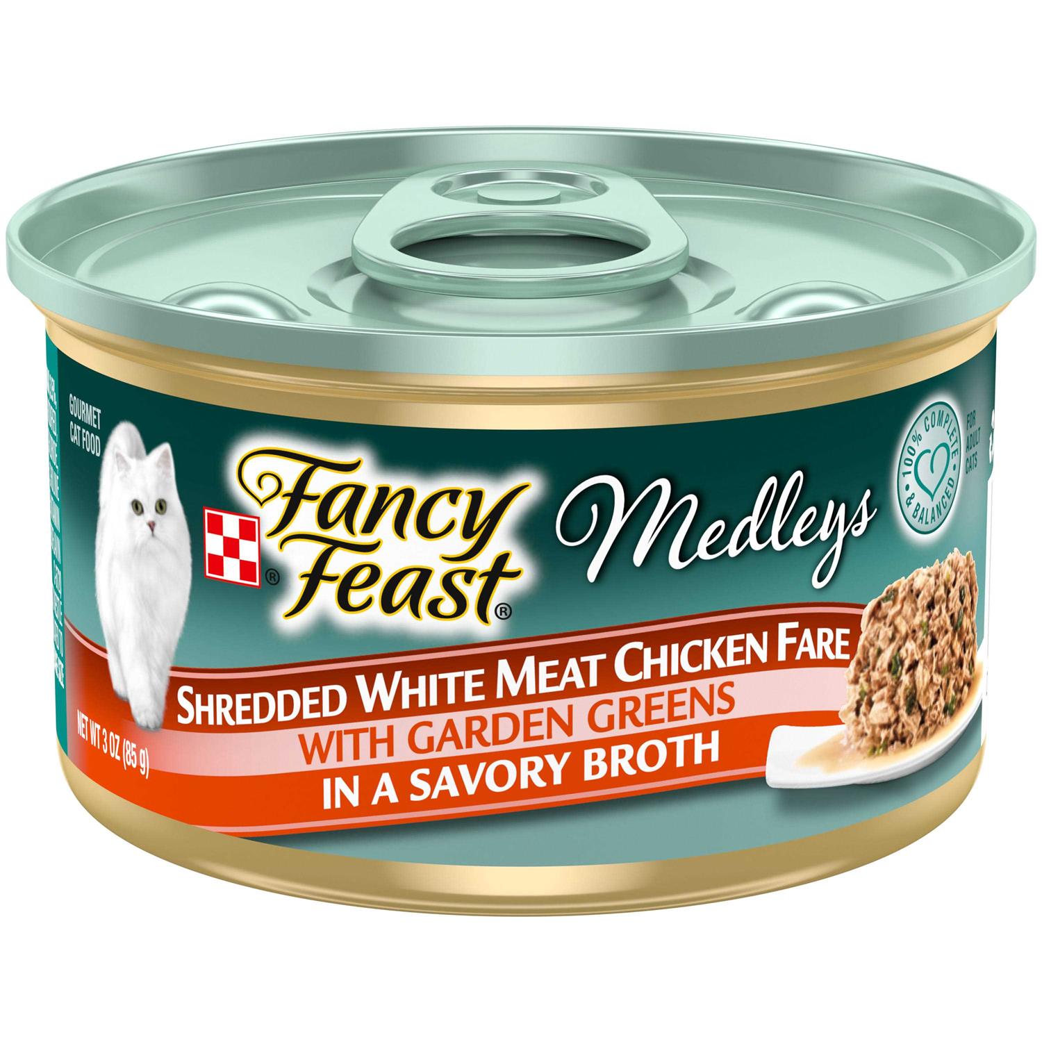 Fancy Feast Medleys Shredded White Meat Chicken Fare Wet Cat Food - Healthber
