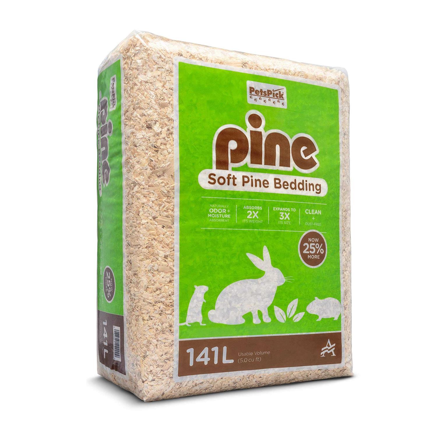 PetsPick Kiln Dried Soft Pine Bedding For Small Pets - Healthber