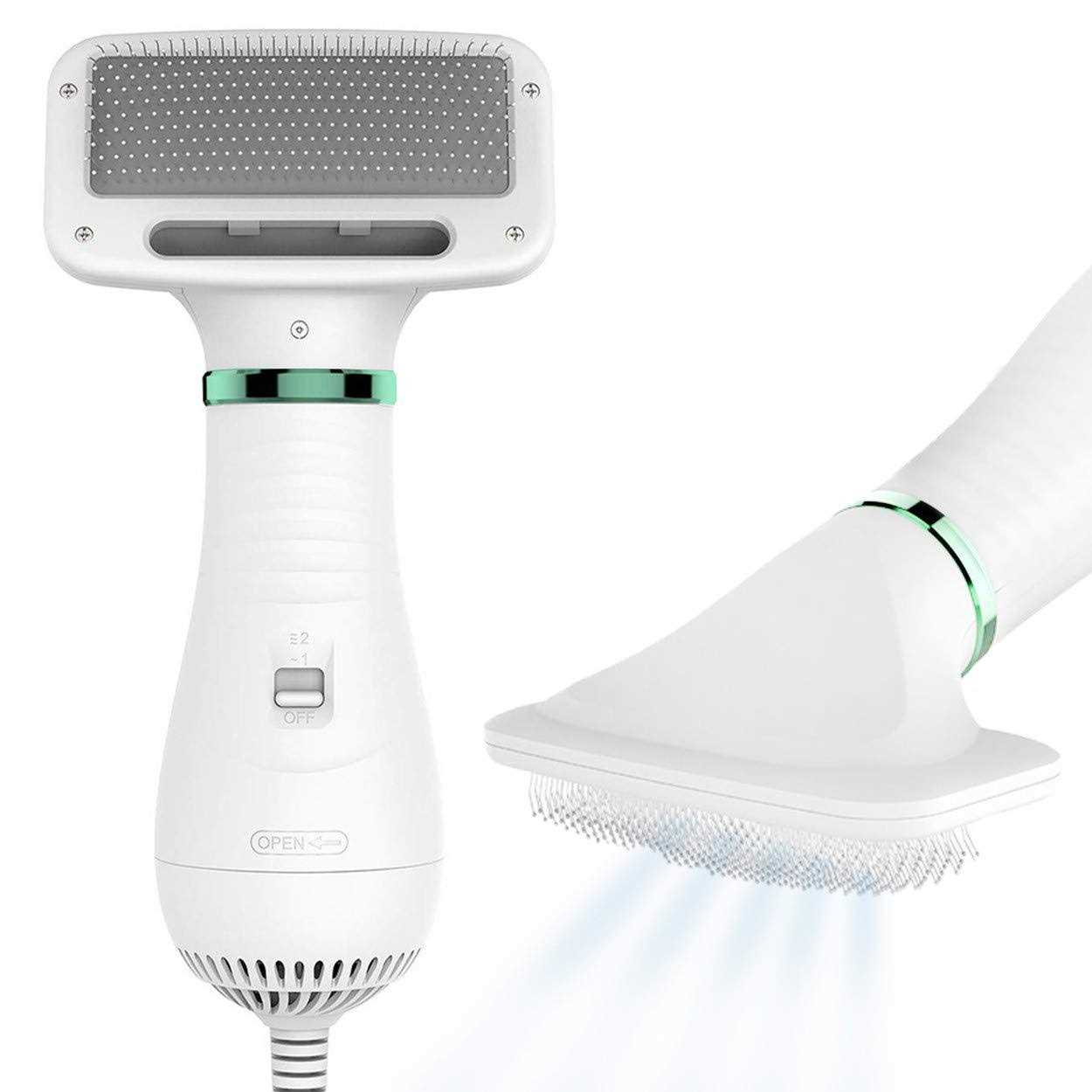 KUUBIA Pet Hair Dryer for Small and Medium-Sized Dogs and Cats 2-in-1 Dog Hair Dryer with Slicker Brush - Healthber