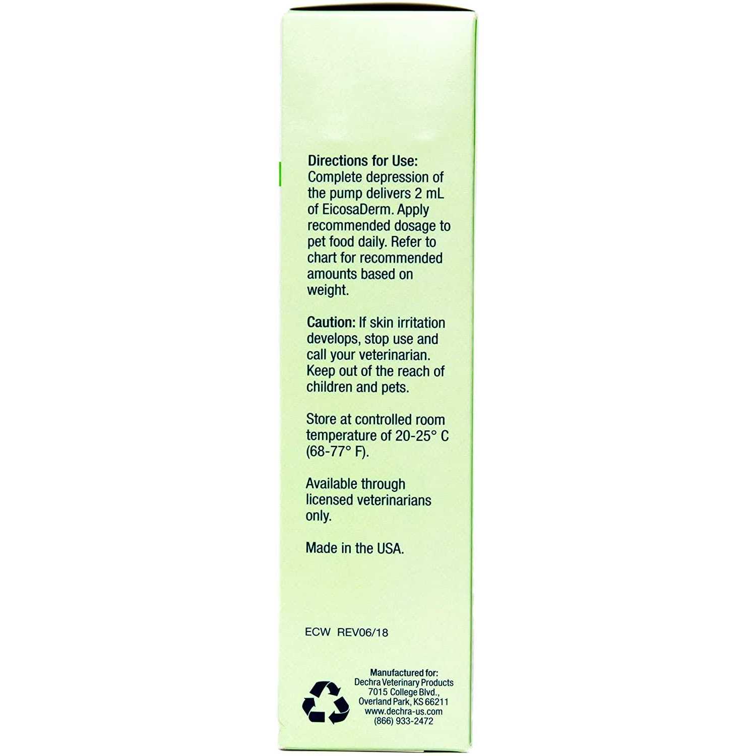 Dechra EicosaDerm Omega 3 Liquid for Dogs & Cats - Healthber
