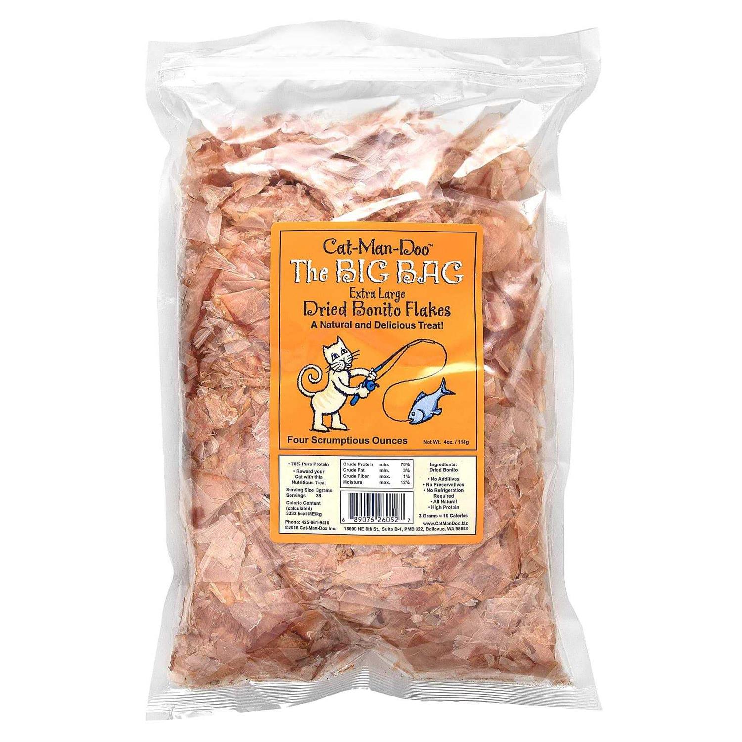Cat-Man-Doo Extra Large Dried Bonito Flakes Cat Treats - Healthber