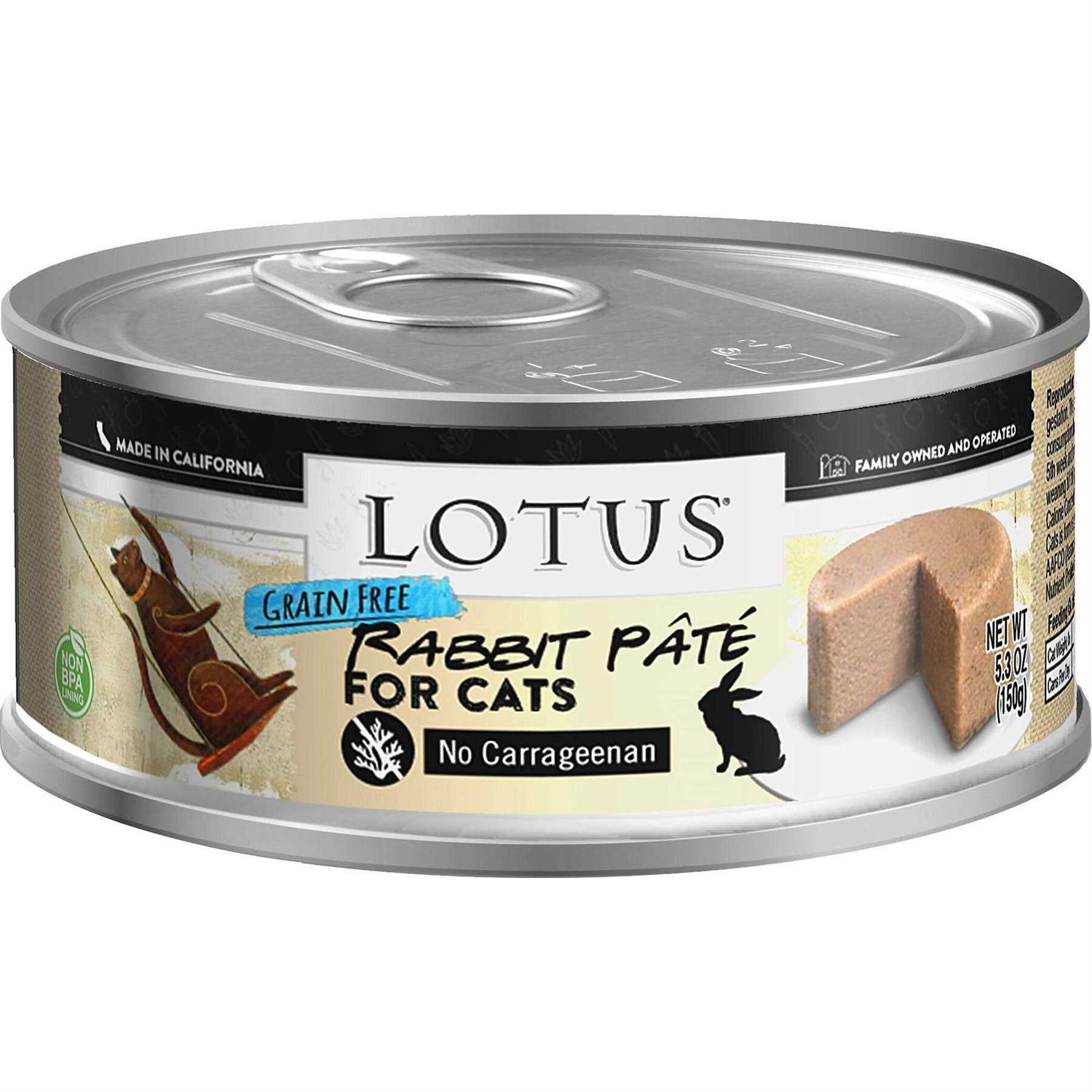Lotus Grain Free Rabbit Pate Canned Cat Food - Healthber