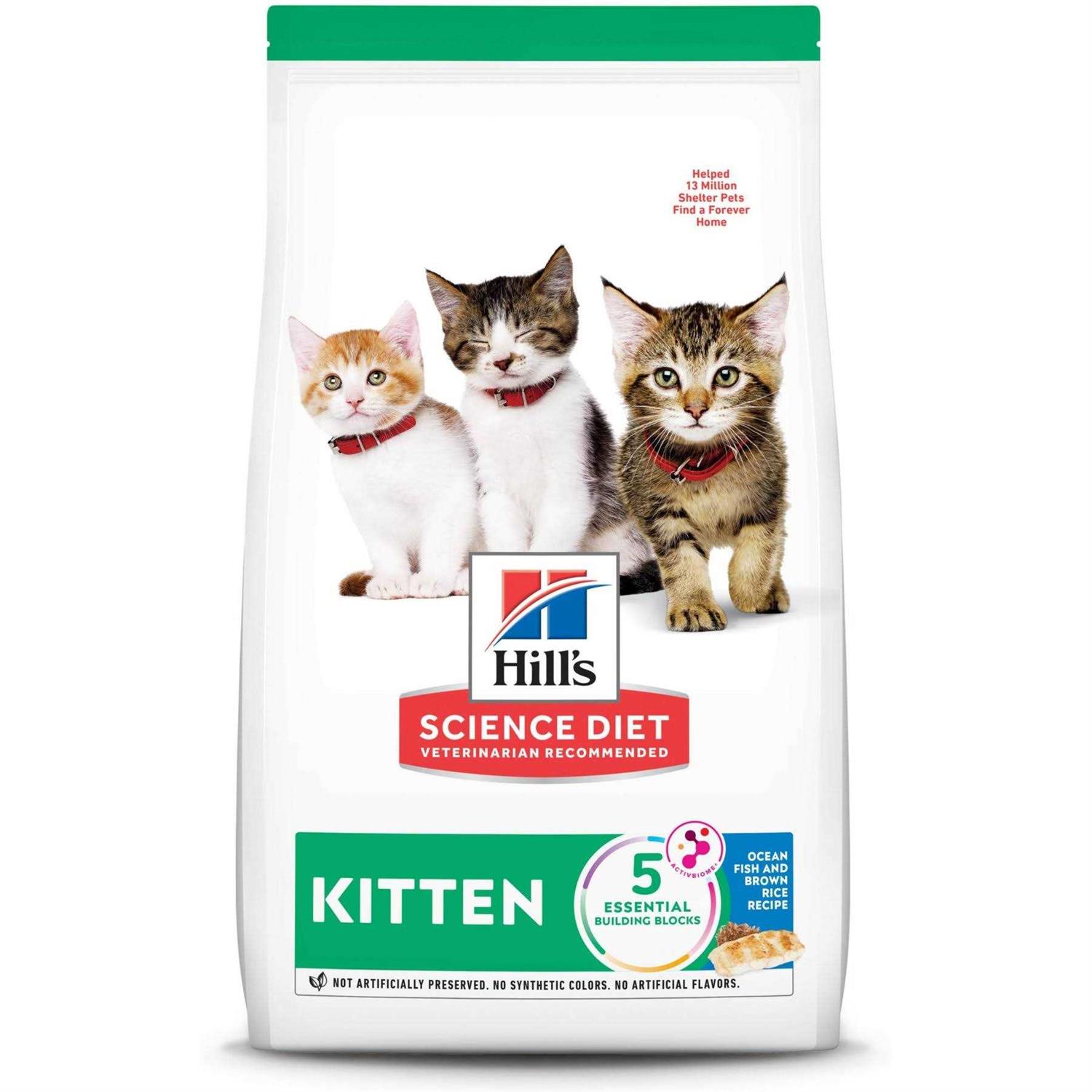 Hill’s Science Diet Kitten Ocean Fish & Brown Rice Recipe Dry Cat Food - Healthber