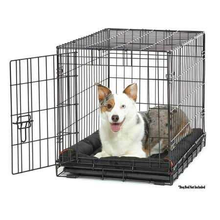 Vibrant Life Single Door Folding Metal Wire Dog Crate with Divider and Tray - Healthber