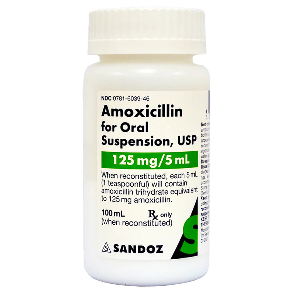 Rx Amoxicillin (Generic) Oral Suspension for Dogs & Cats - Healthber