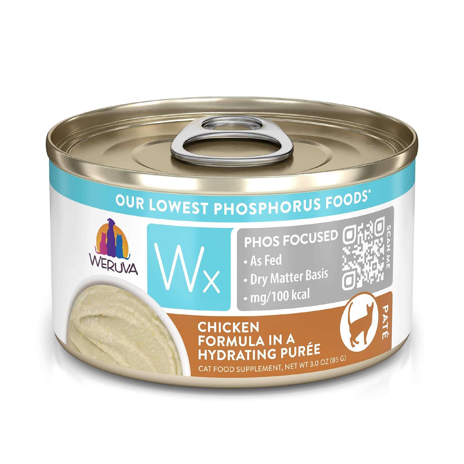 Weruva Cat WX Phos Focused Chicken in Hydrating Puree - Healthber