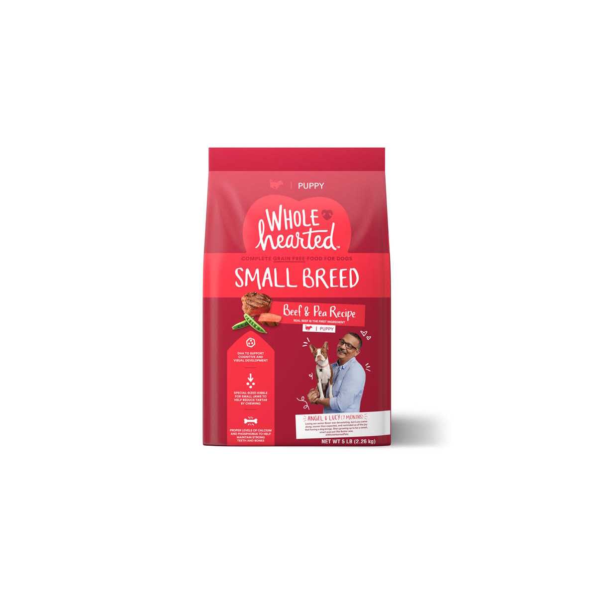 WholeHearted Grain Free Breed Beef Pea Recipe Dry Puppy Food - Healthber