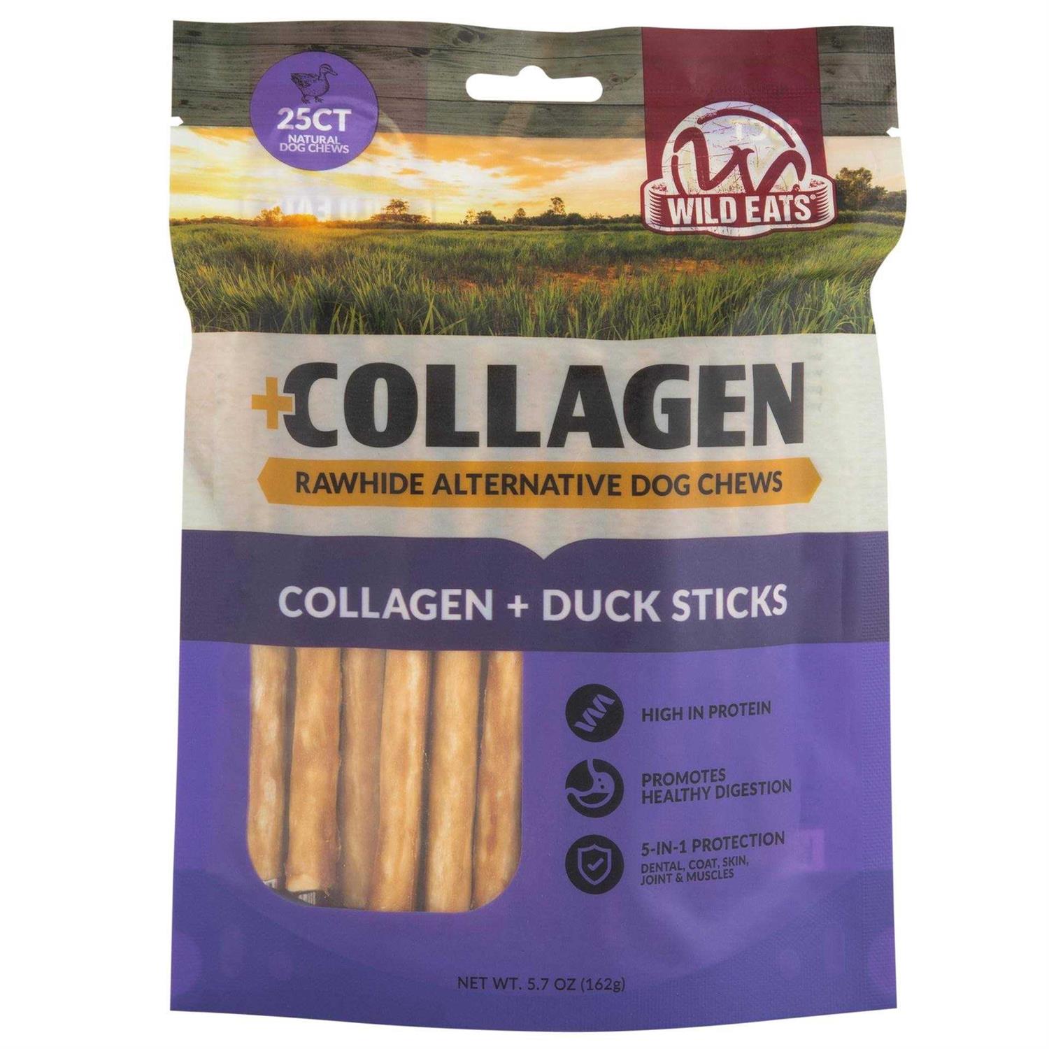Wild Eats Beef Collagen Sticks for Dogs Long Lasting Dog Chews No Hide Dog Treat Bully Stick Rawhide Free - Healthber