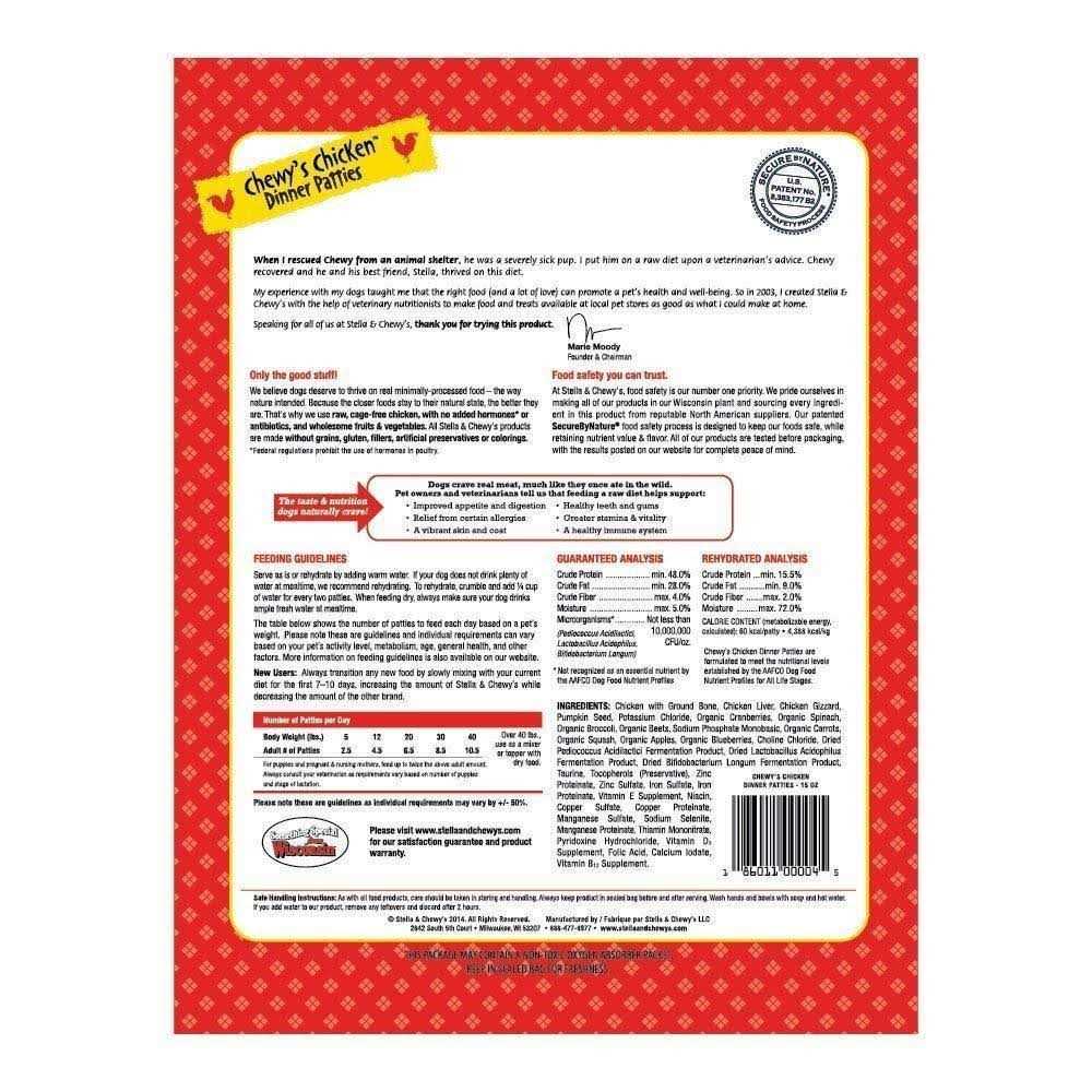 Stella & Chewy’s Dinner Patties Chicken Freeze-Dried Dog Food - Healthber