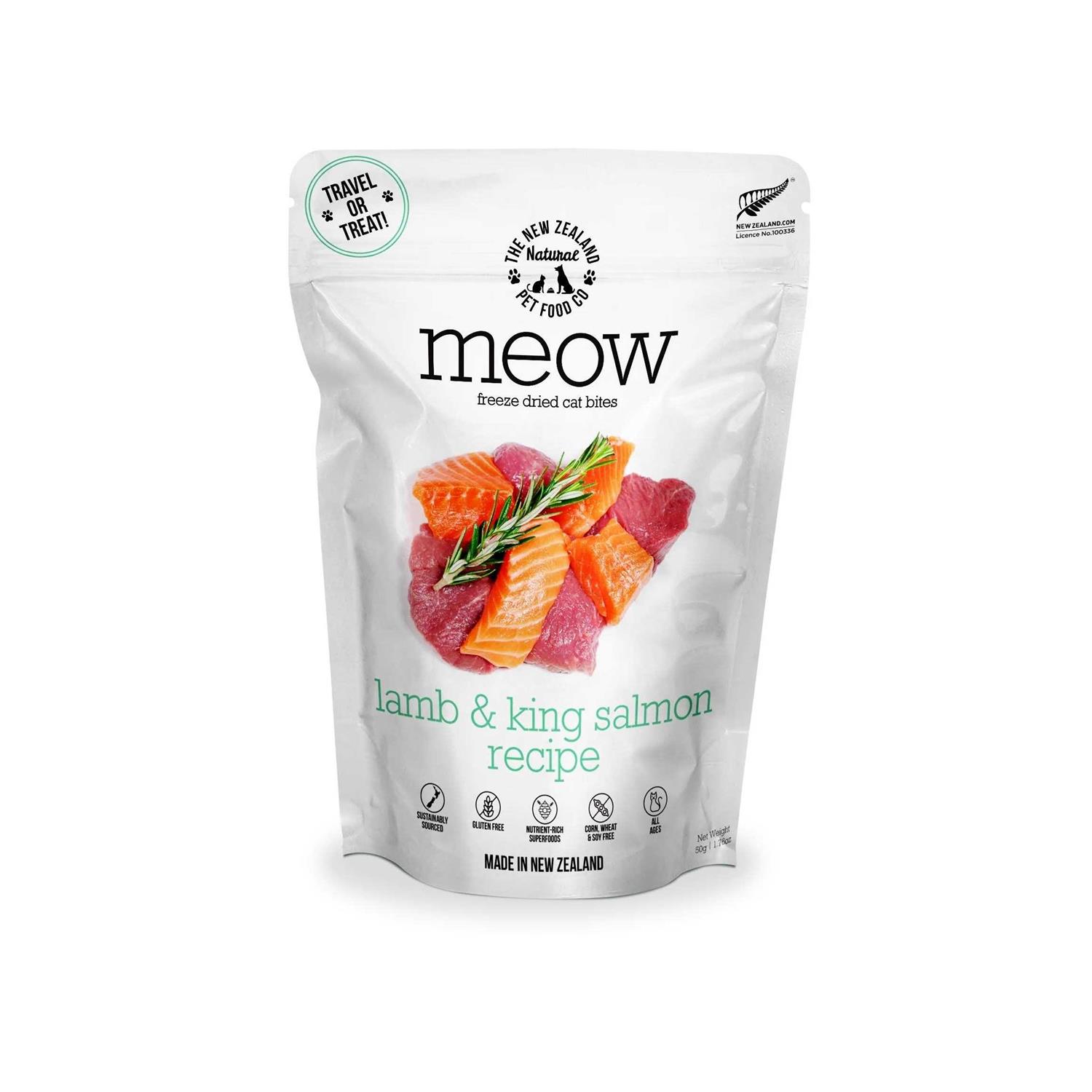 New Zealand Natural Pet Food Meow Lamb & King Salmon Freeze-Dried Cat Food - Healthber